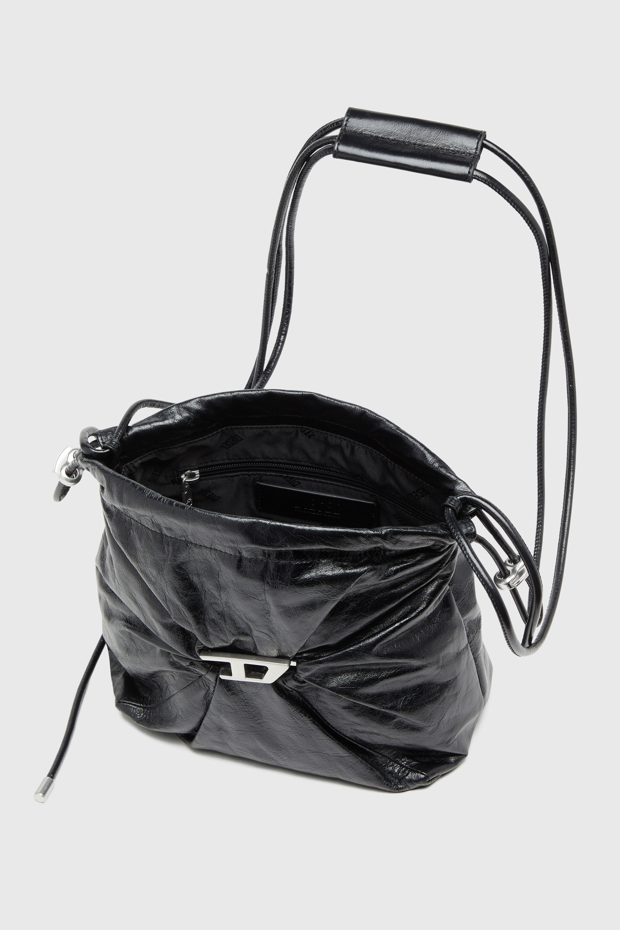 Diesel - SCRUNCH-D BUCKET, Female's バケットバッグ in ブラック - 5