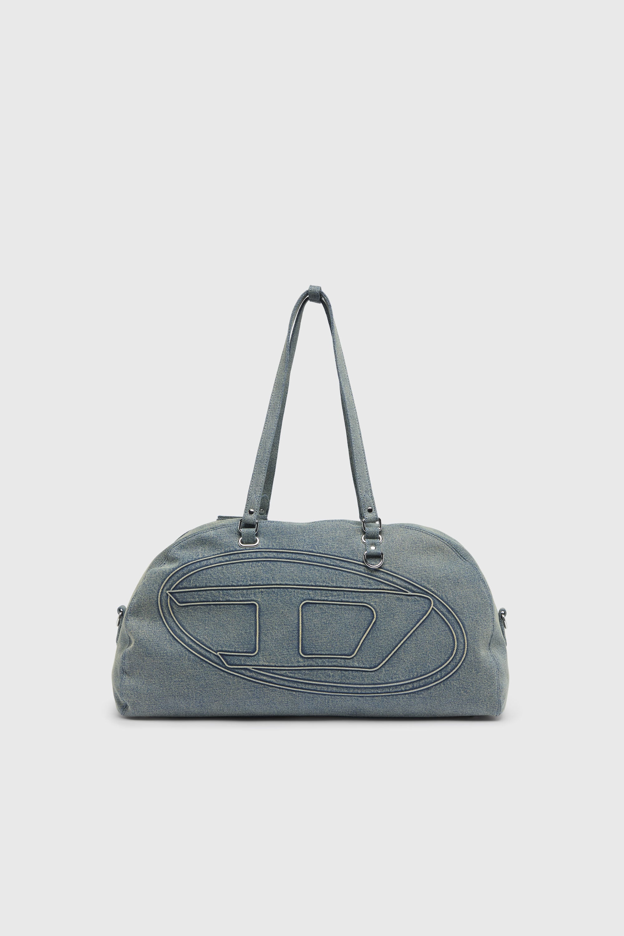 Diesel - 1DR DOME SOFT DUFFLE XL, Unisex's 1DR Dome-Duffle bag in denim with Oval D logo in ライトブルー - 2
