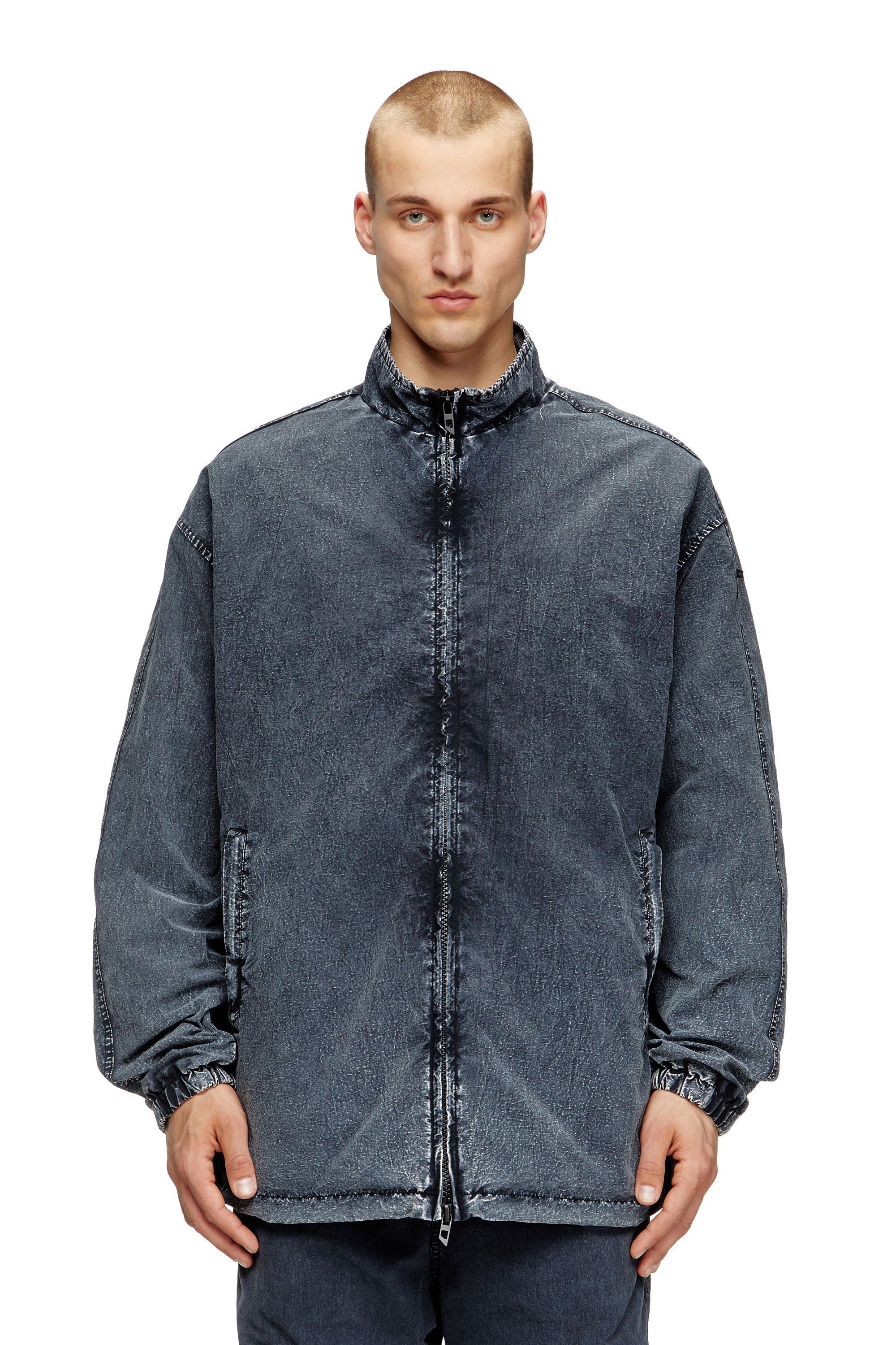 Diesel - J-WILSON, Male's Jacket in recycled nylon taslan in ブラック - 3