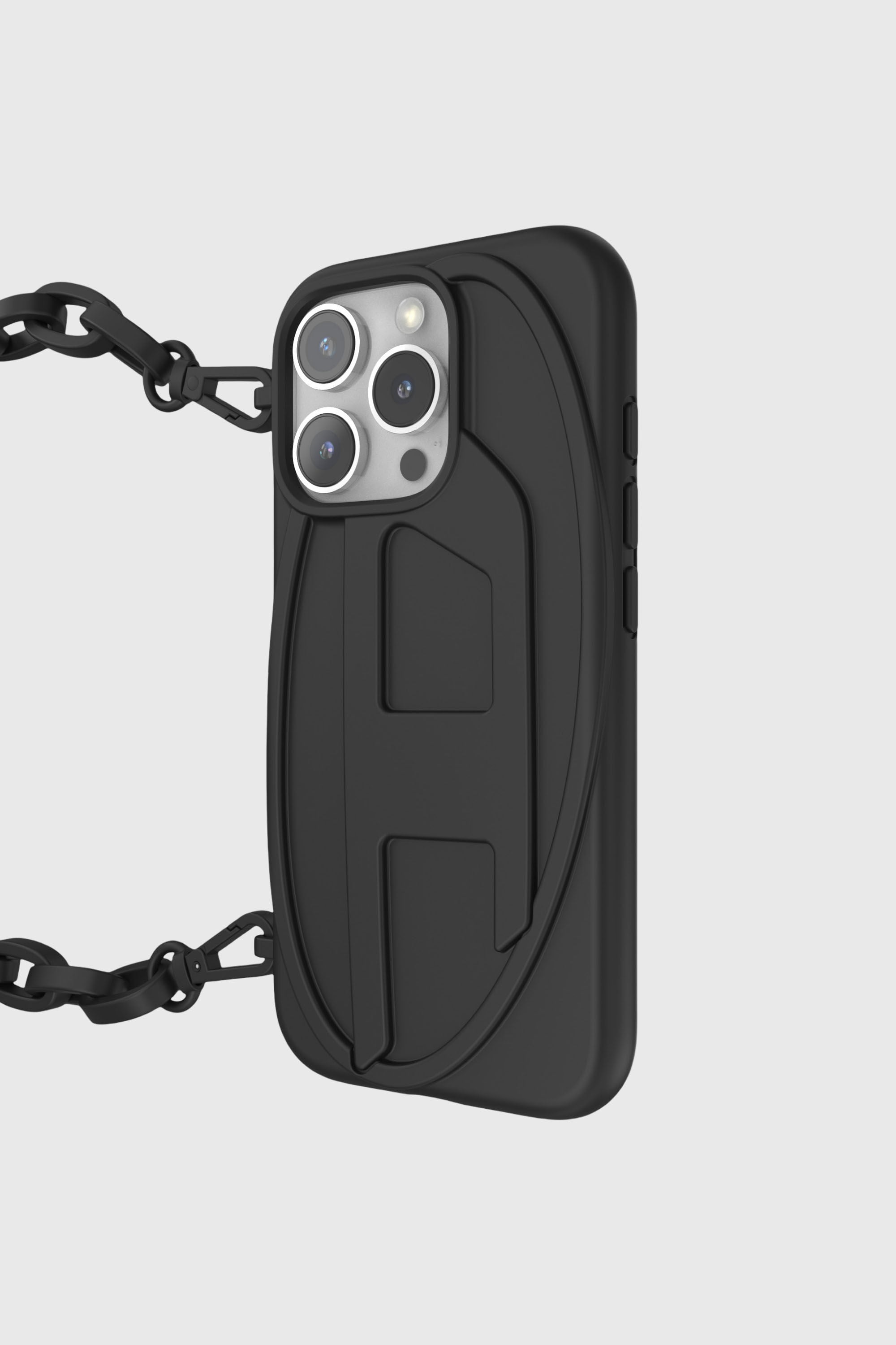 Diesel - 60172  MOULDED CASE, Unisex's Oval D Chain Case for iP 16 Pro in ブラック - 1