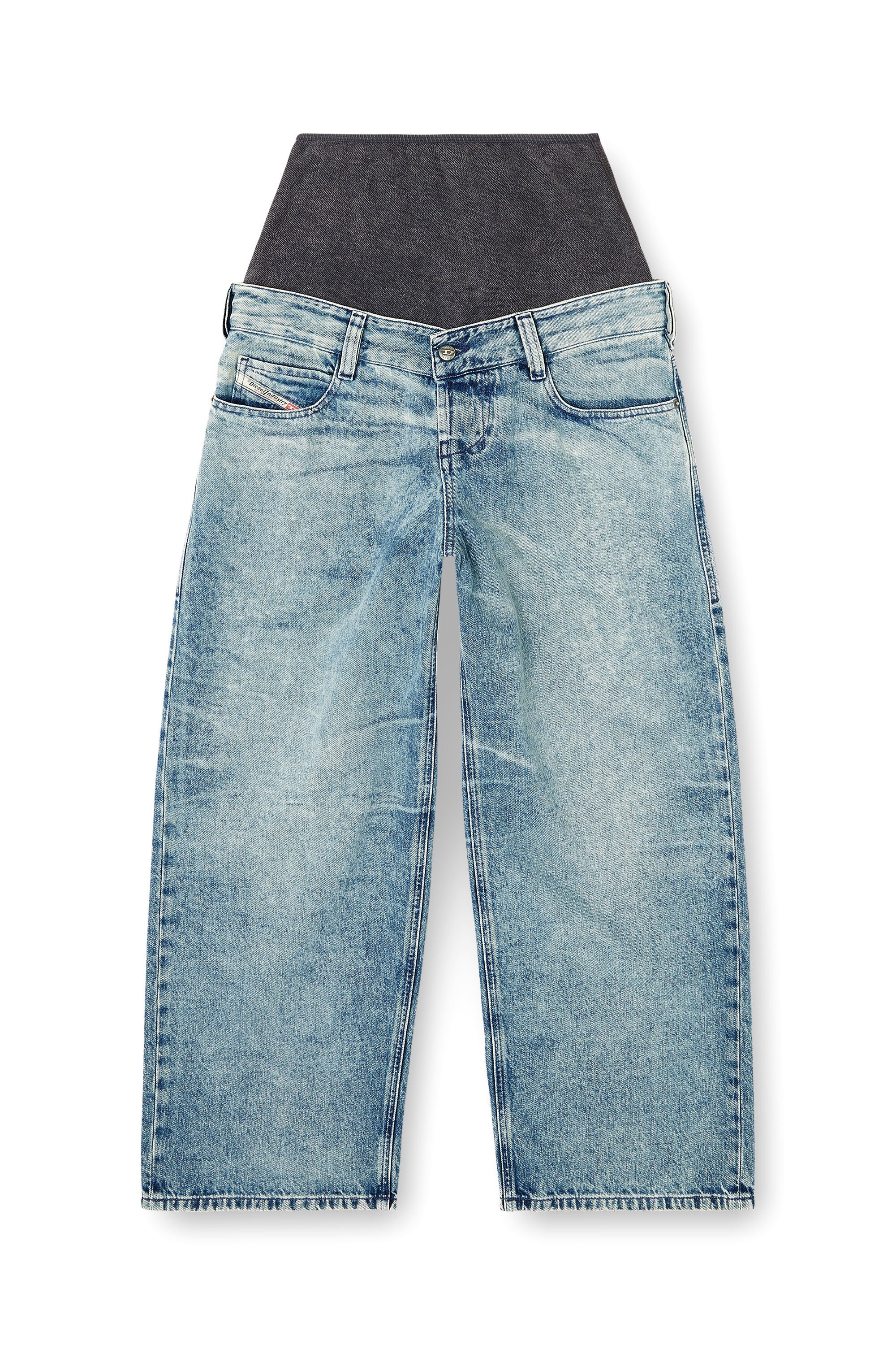 Diesel - Female's Relaxed Jeans D-Eni 09N97, ミディアムブルー - 2