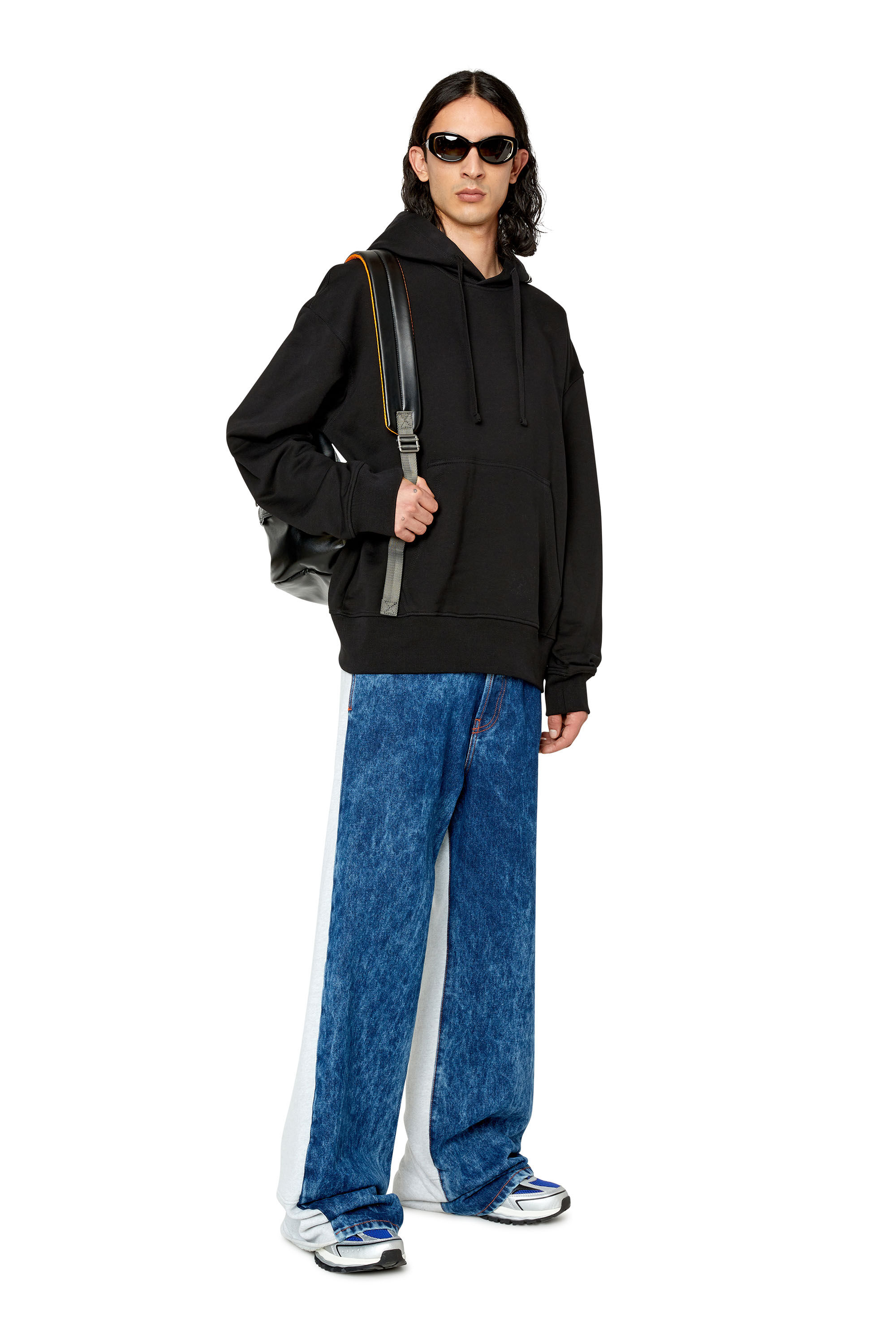 Diesel - S-MACS-HOOD-G6, Male's スウェット バックプリント in ブラック - 1