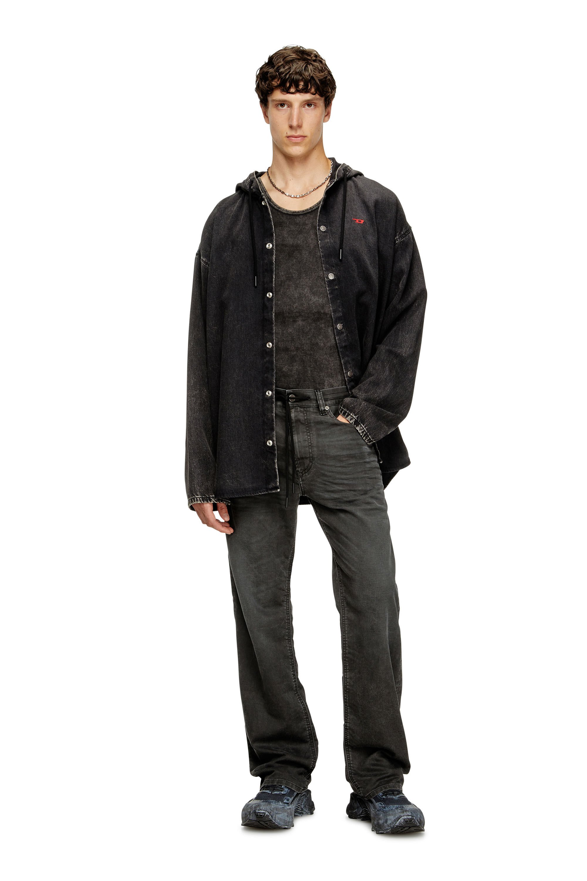 Diesel - Male's Relaxed 2080 D-Reel Joggjeans® 09J75, ブラック/ダークグレー - 1