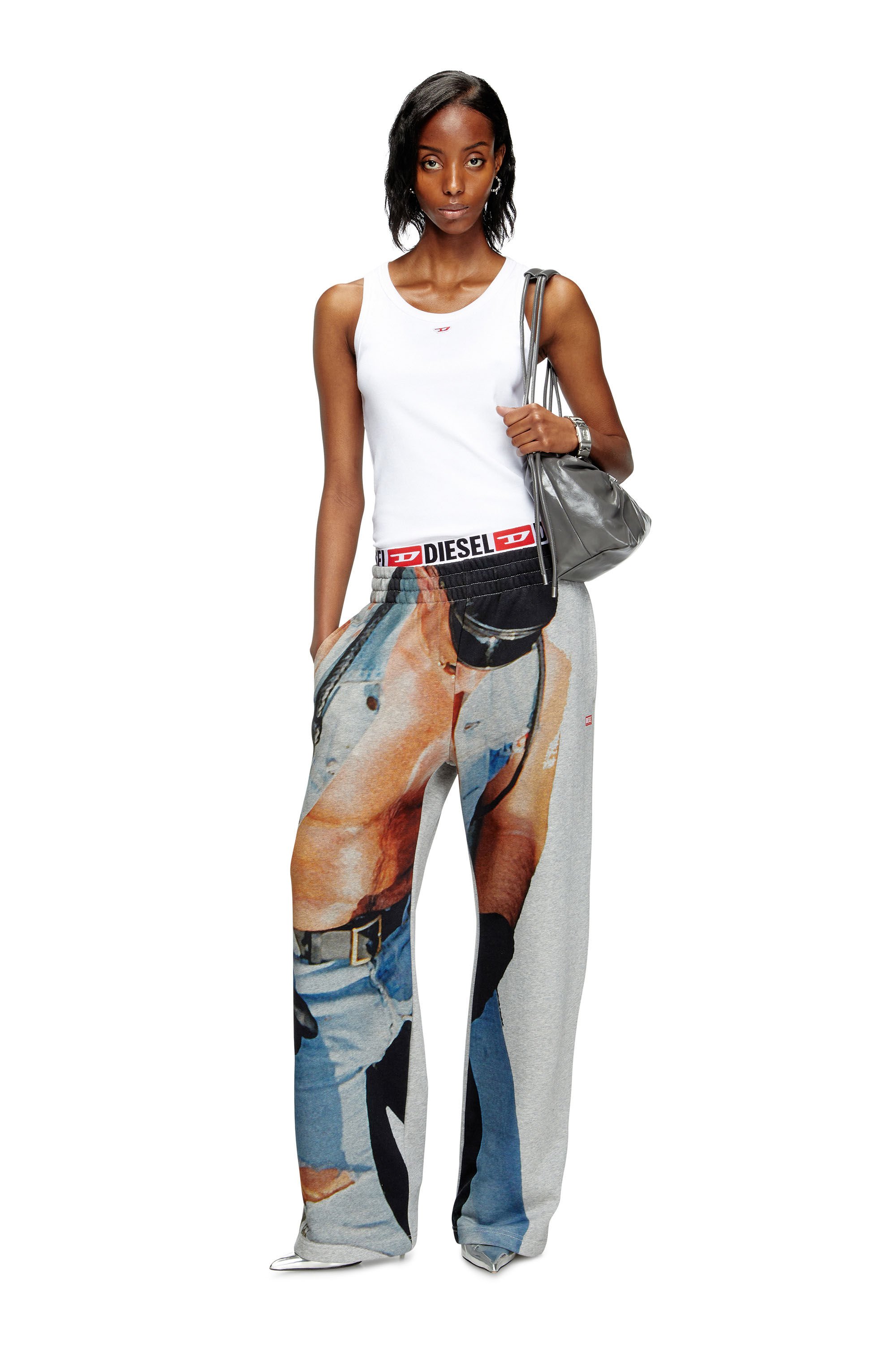 Diesel - PR-P-MARTAINS-TOM25, Unisex's Sweatpants with graphic print in グレー - 6