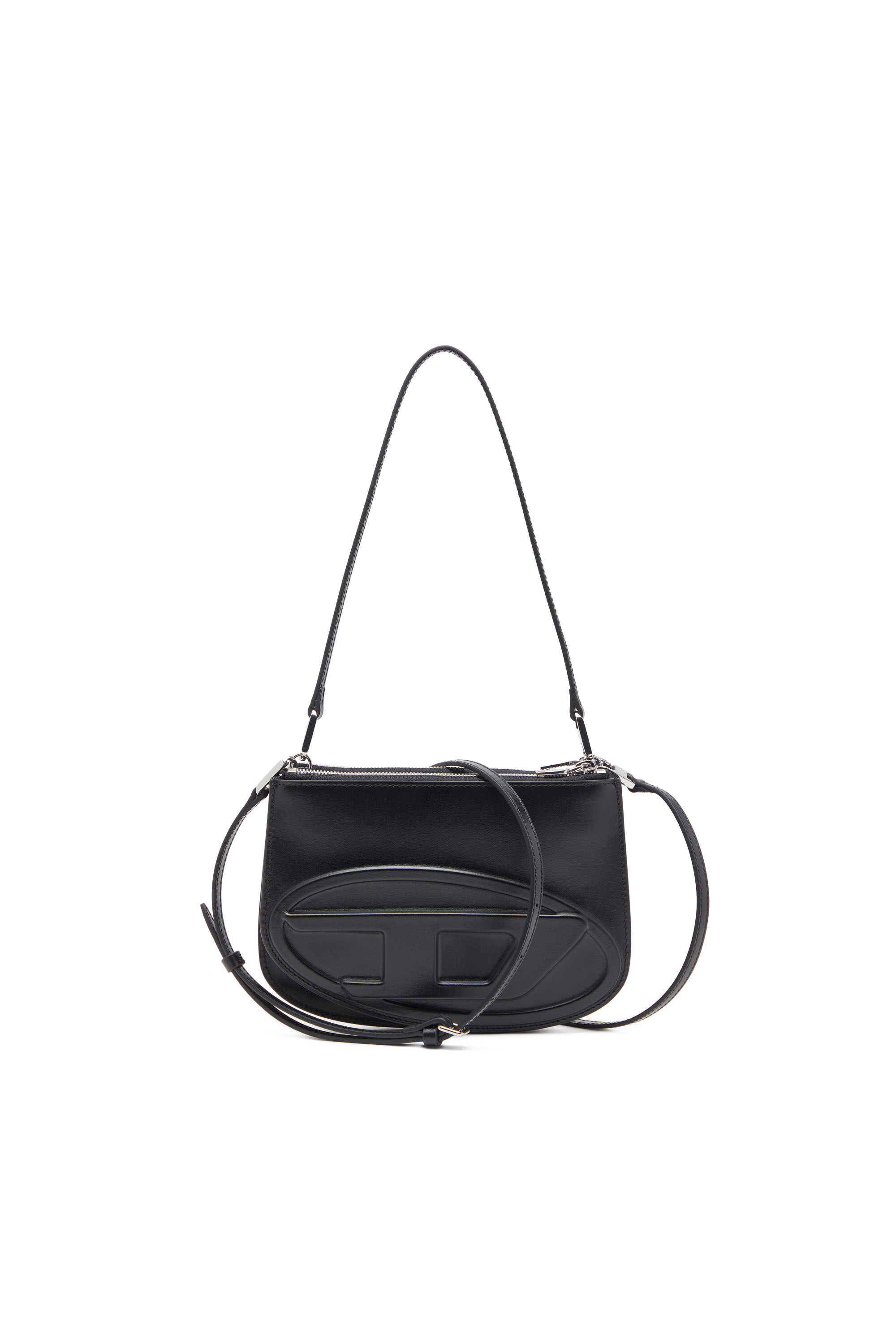 Diesel - 1DR TWIN, Female's 1DR Twin-Double-pouch shoulder bag in printed leather in ブラック - 2