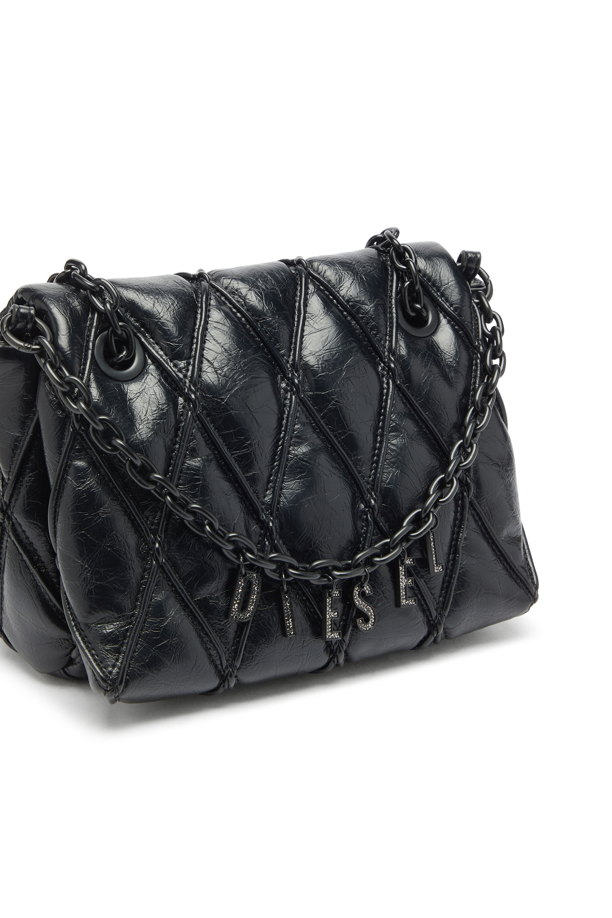 Diesel - CHARM-D SHOULDER M, Female's ショルダーバッグ M in ブラック - 5