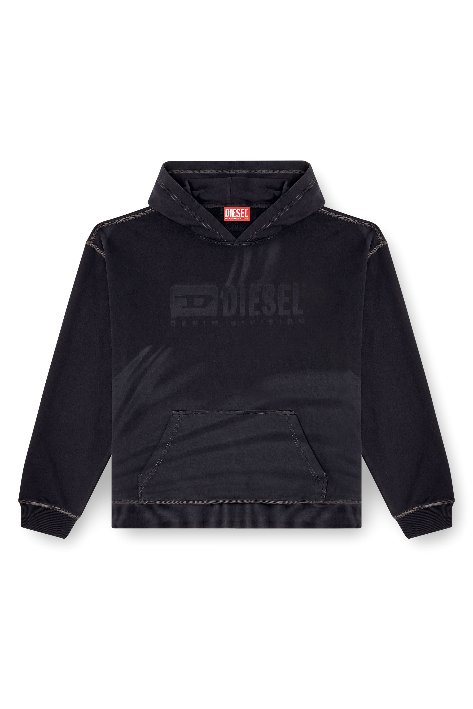 Diesel - S-BOXT-HOOD-R9, Male's Laser-faded logo hoodie in ブラック - 2