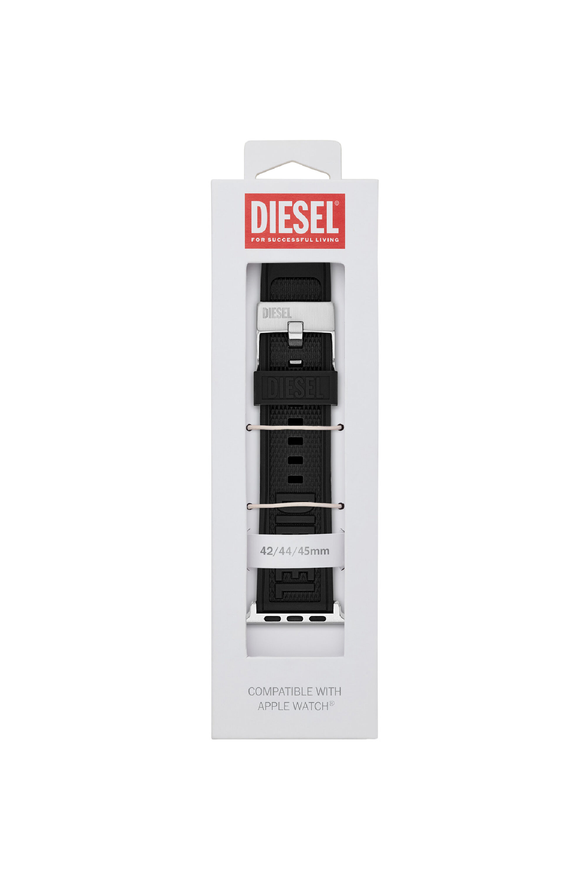 Diesel - DSS0014, Unisex's Black silicone Band for Apple watch®, 42/44/45mm in ブラック - 2
