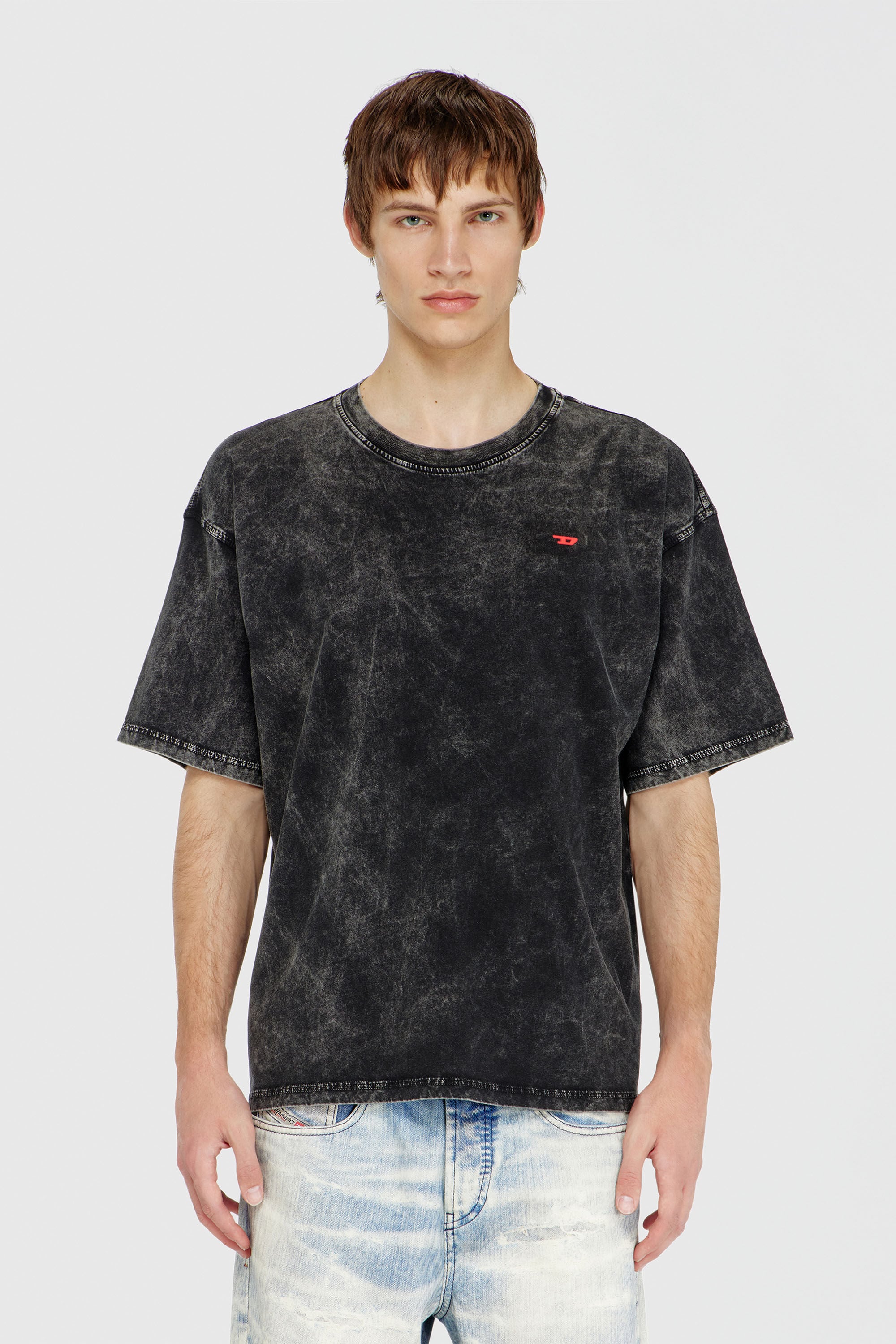 Diesel - T-BOXT-AA14, Male's Tシャツ in ダークグレー - 5
