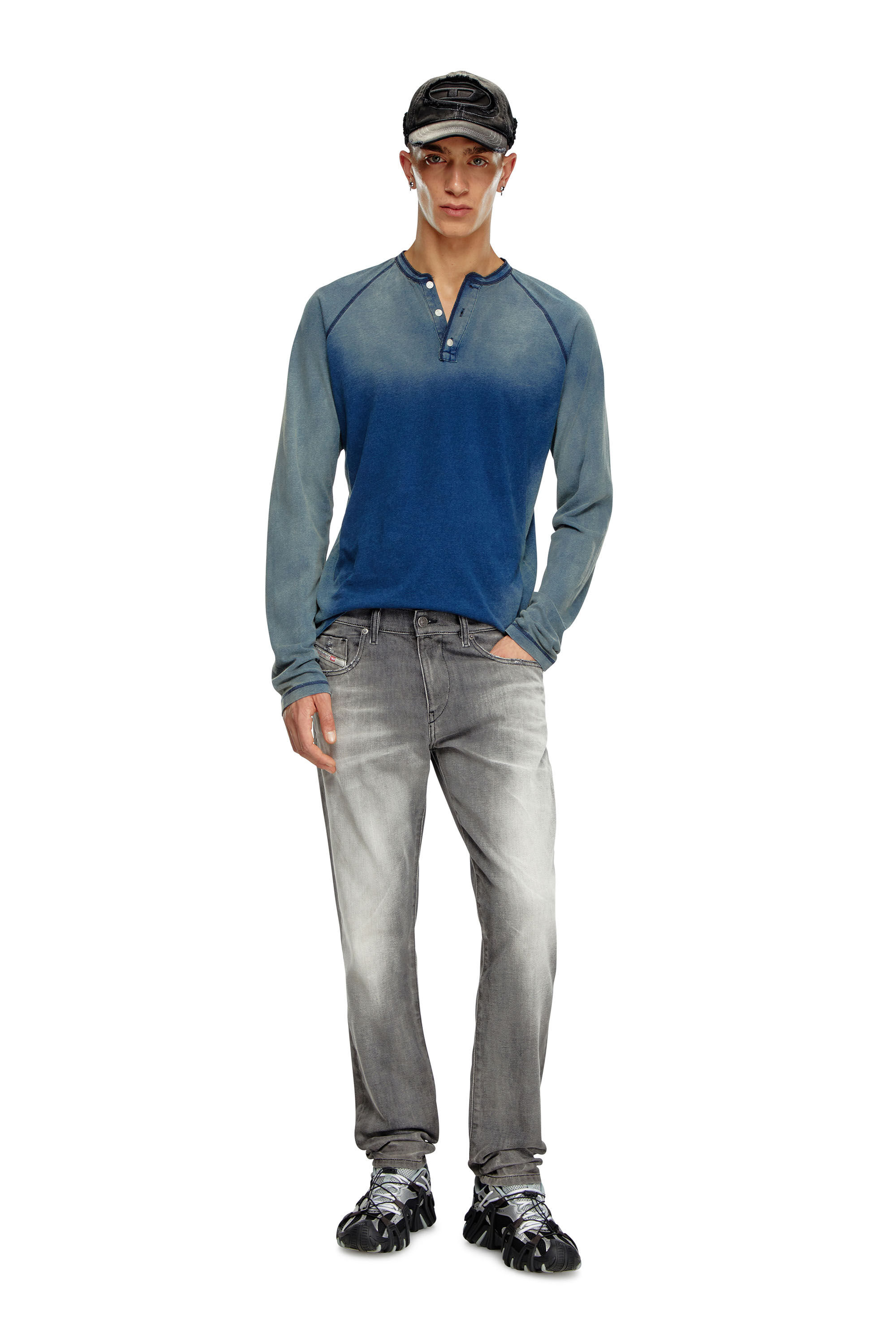 Diesel - Male's Slim Jeans 2019 D-Strukt 09J58, ダークグレー - 1