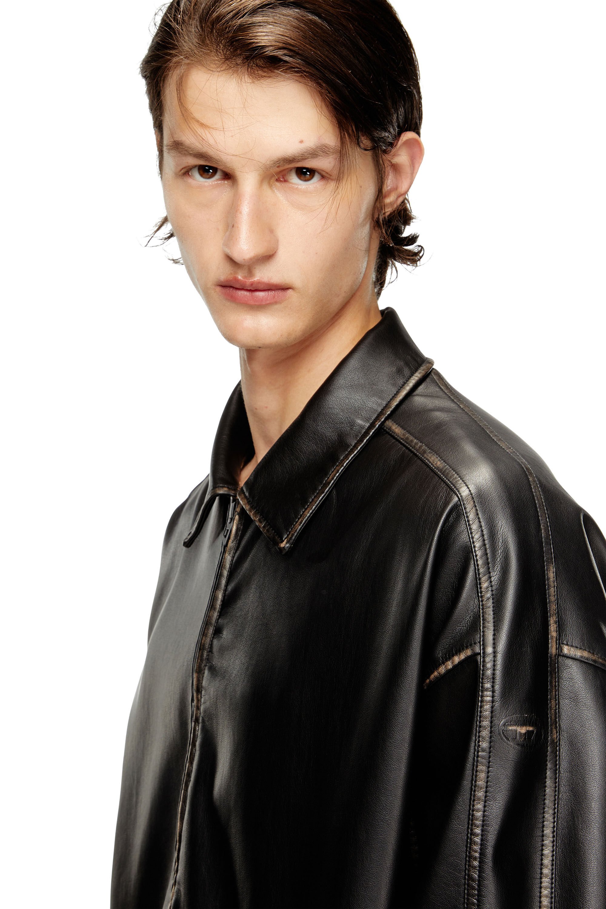 Diesel - J-AKE, Unisex's Jacket in treated technical fabric in ブラック - 4