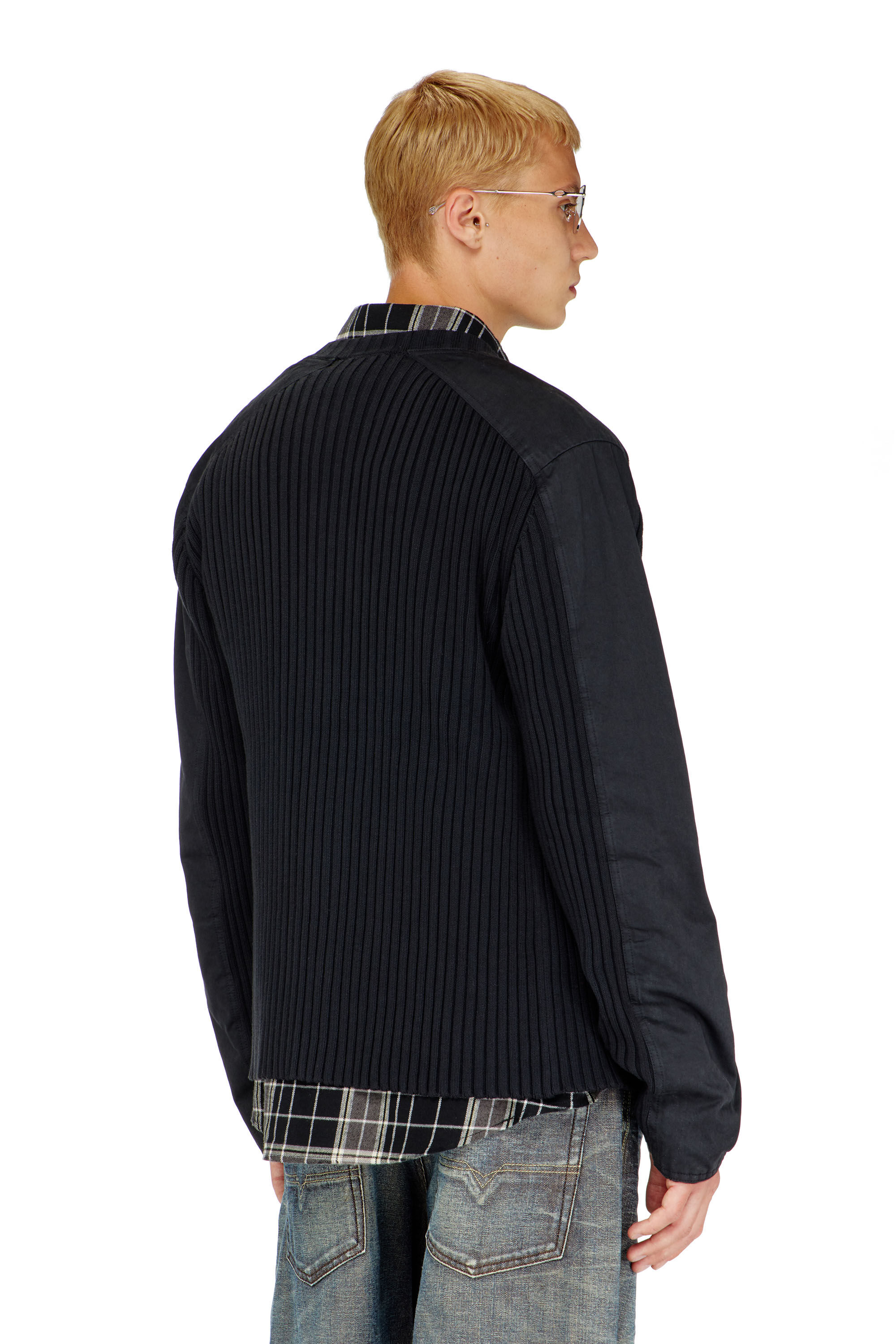 タグ付き　DIESEL K-MATTY ニットカーディガン ドライバーズニット K-MATTY ジップカーディガン｜ブラック｜メンズ｜DIESEL