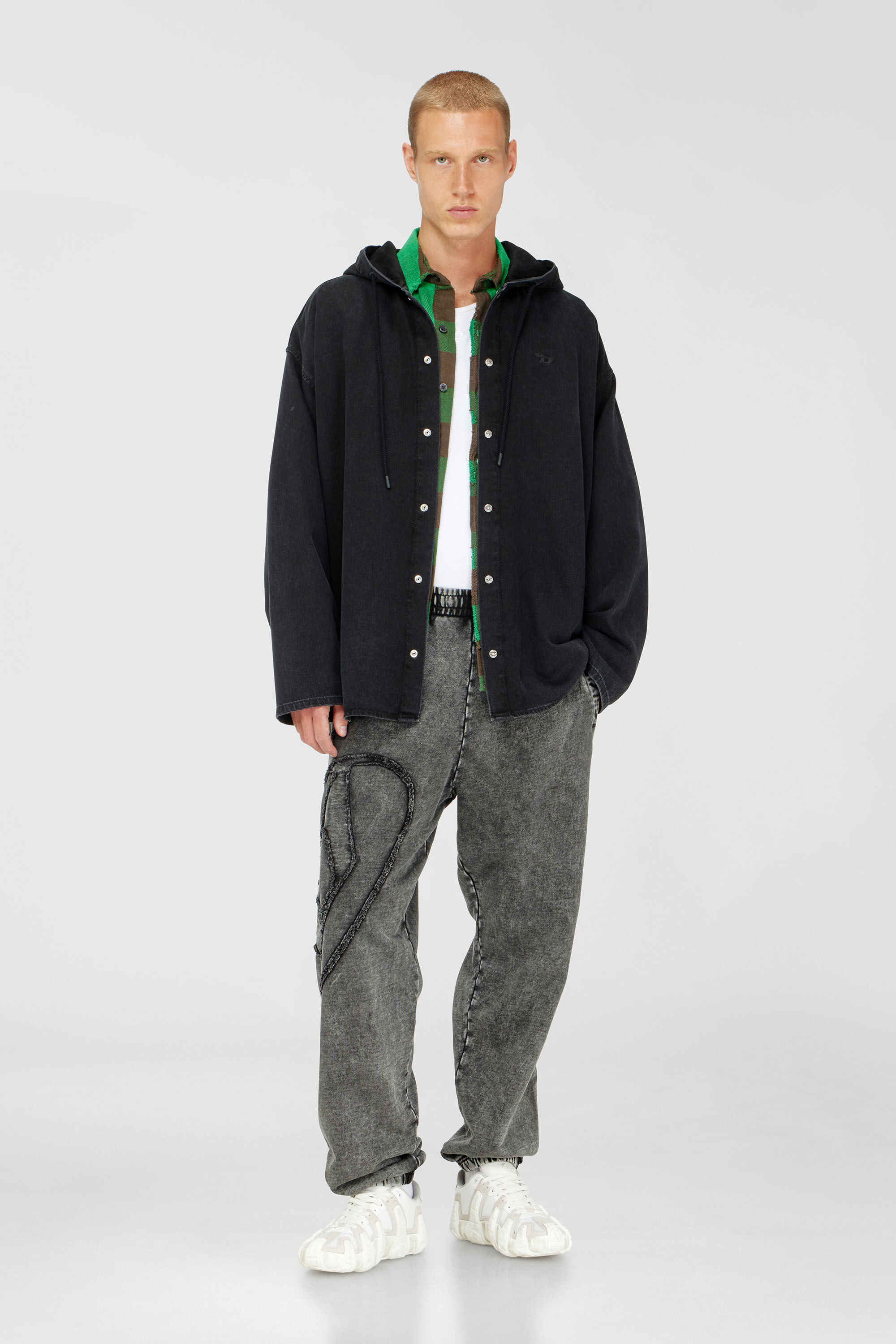 Diesel - P-MARKY-DEN, Male's スウェットパンツ in ダークグレー - 1