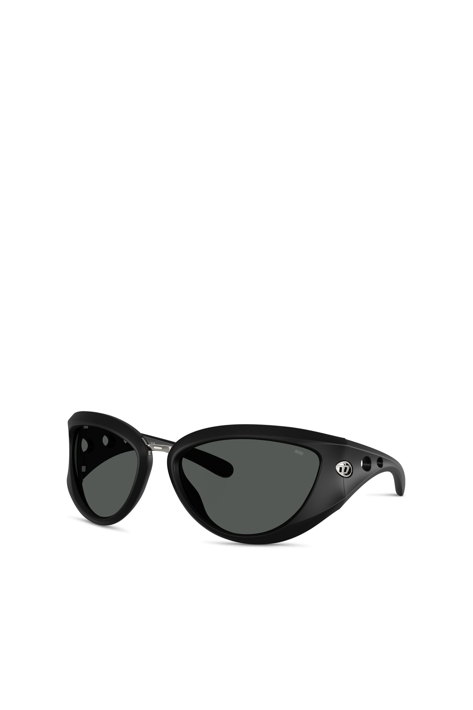 Diesel - 0DL3007U, Unisex's Cat-eye style sunglasses in ブラック - 4