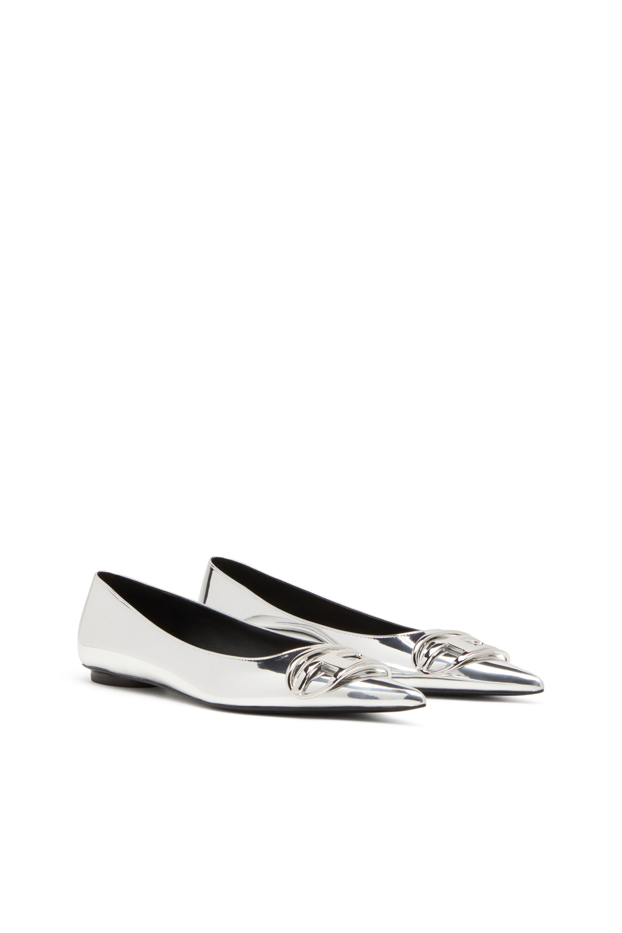 Diesel - D-VENUS BAL, Female's D-Venus-Ballerina flats with mirror finish in シルバー - 2