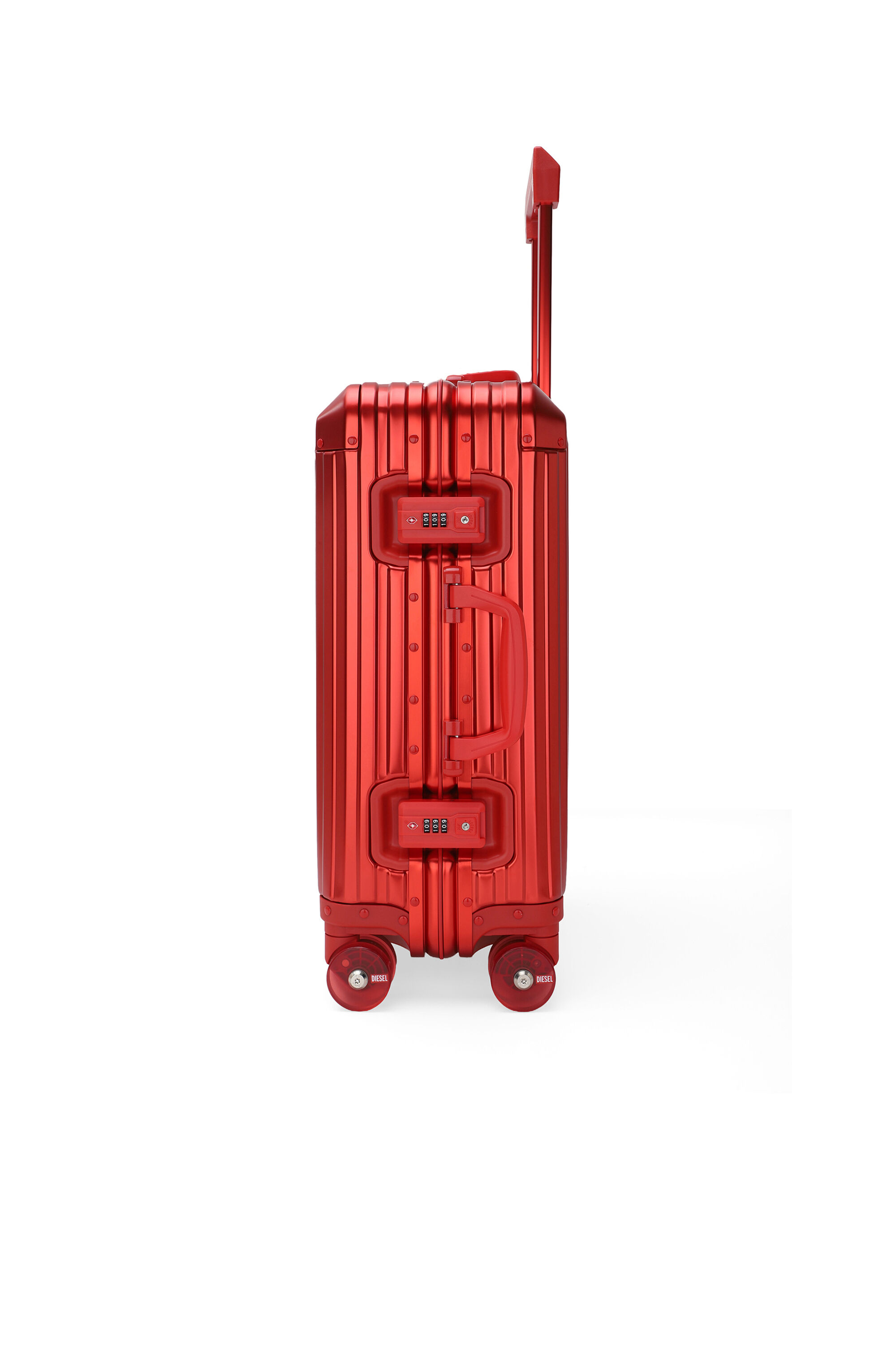Diesel - DIESEL ALUMINUM TROLLEY- DSL002, Unisex's Aluminum suitcase size S in レッド - 3
