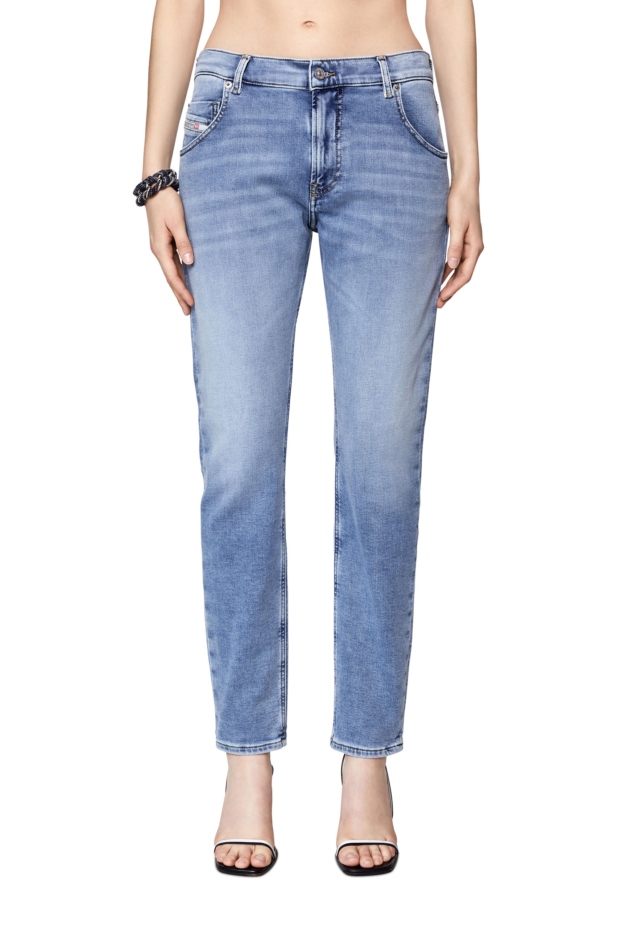 Krailey JoggJeans® 069ZU WOMEN: ボーイフレンドライトブルーデニム 