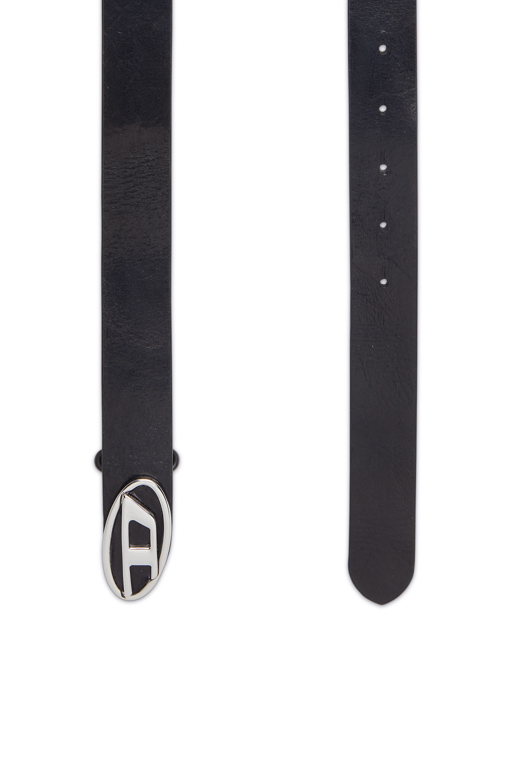 Diesel - B-1DR-LAYER, Male's Leather belt with Oval D logo in ブラック - 2