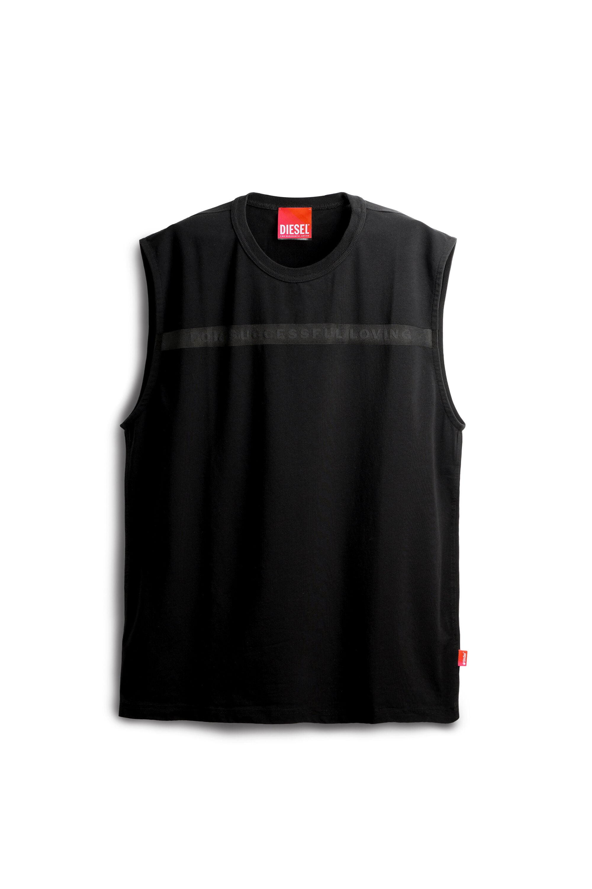 Diesel - PR-T-NORM-BISC-MATI-R, Unisex's Tank top with For Successful Loving logo in ブラック - 2