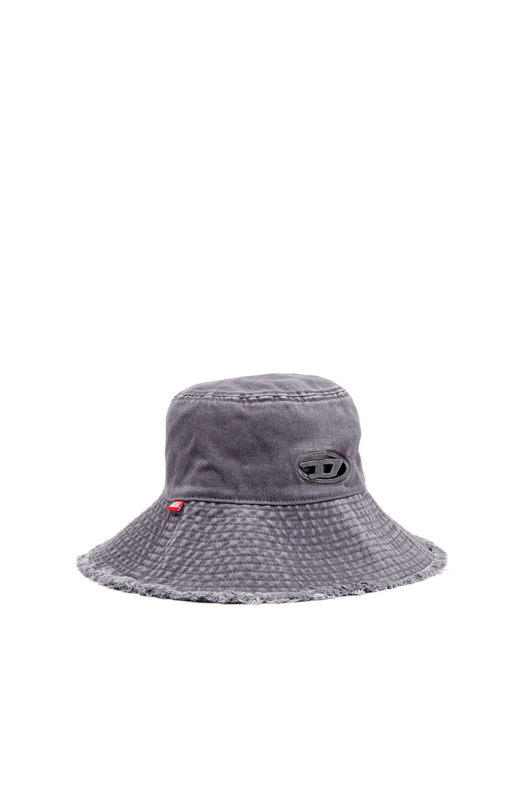 Diesel - C-BUCKET-UTLT, Female's Bucket hat with cut-out embroidered logo in グレー - 1
