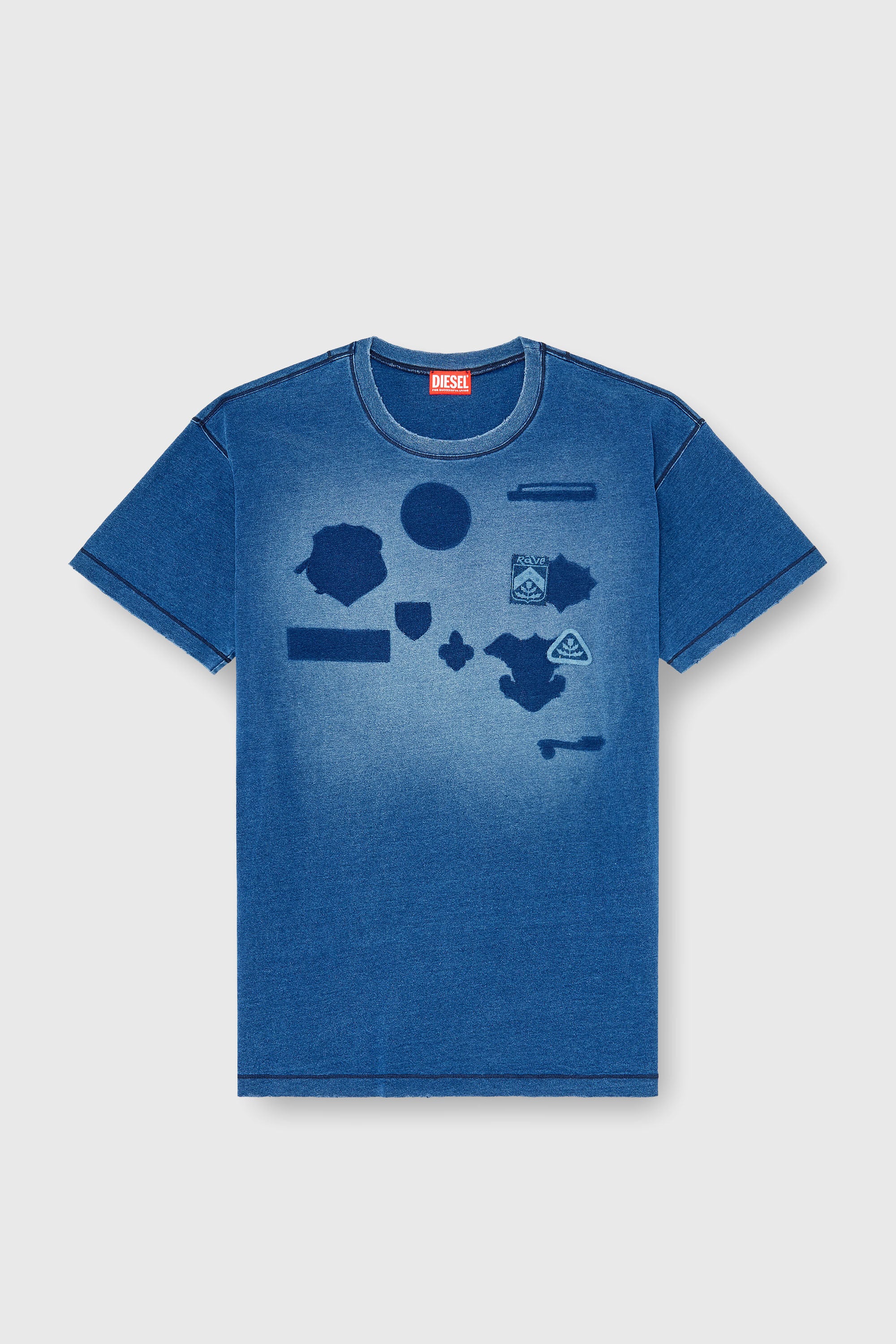 Diesel - T-NOX, Male's Tシャツ in ミディアムブルー - 2