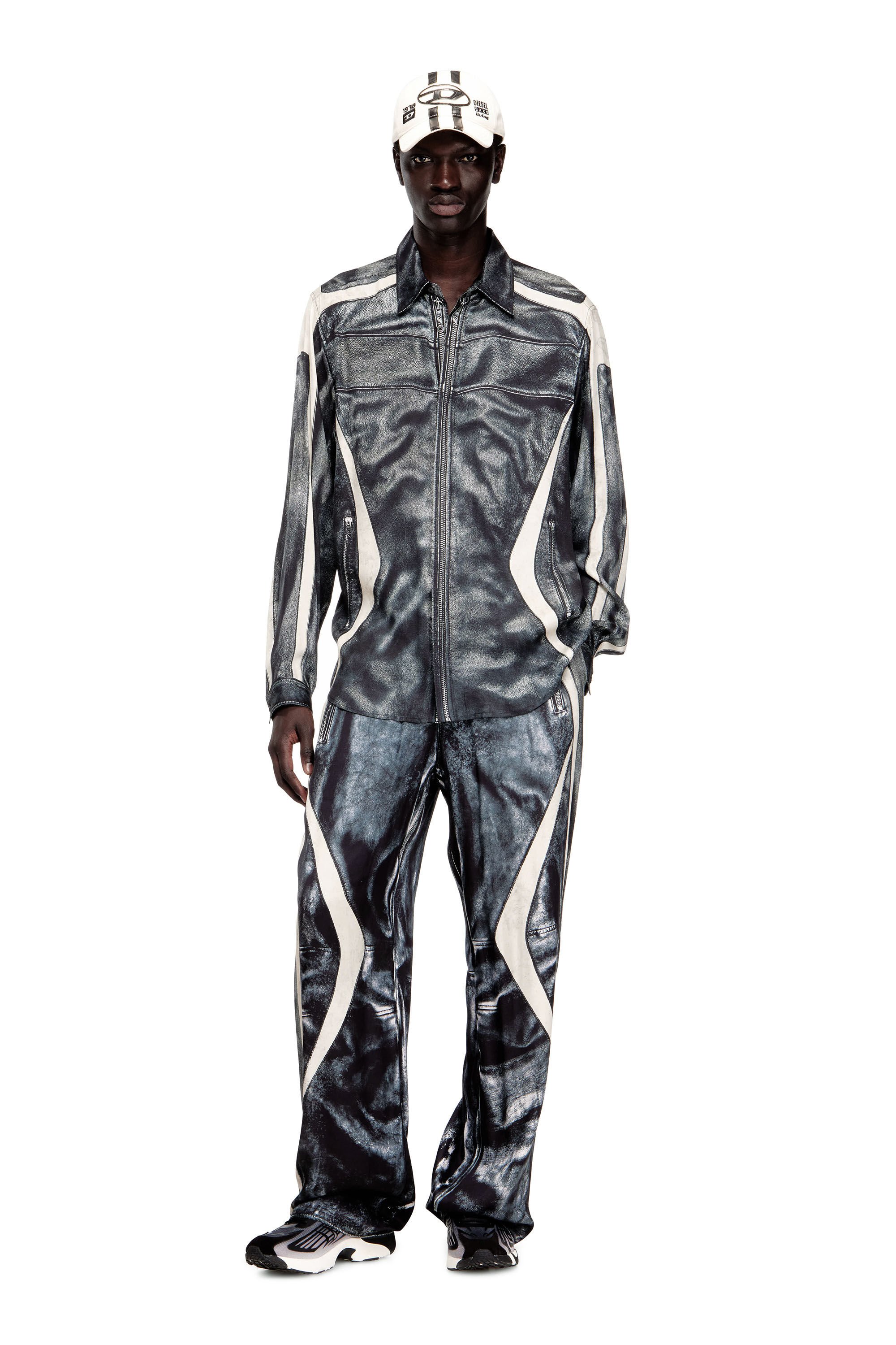 Diesel - S-SIMPLY-BMCZ, Male's シャツ in ブラック/ホワイト - 1