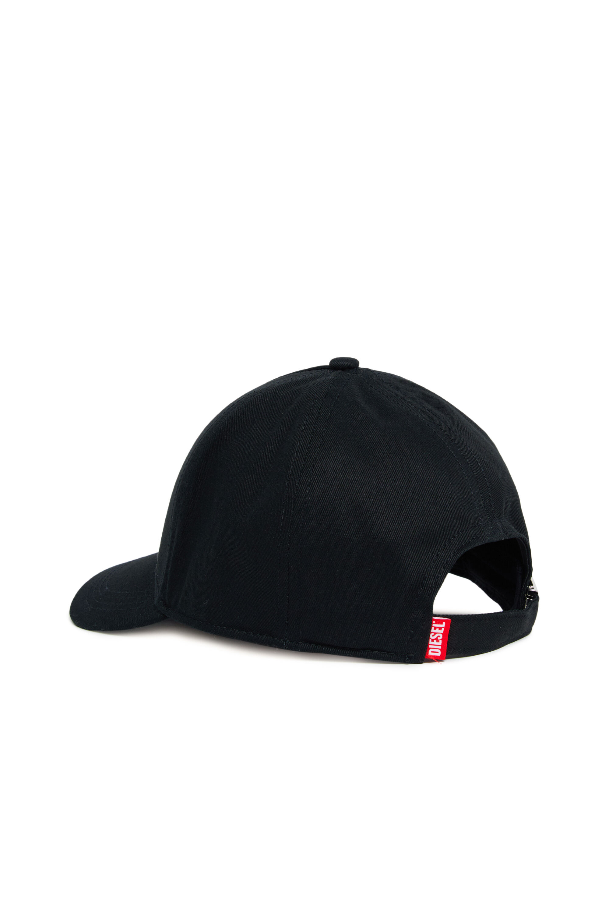 FDSTRAS Baseball cap with crystal Oval D logo｜ブラック｜ガールズ｜DIESEL