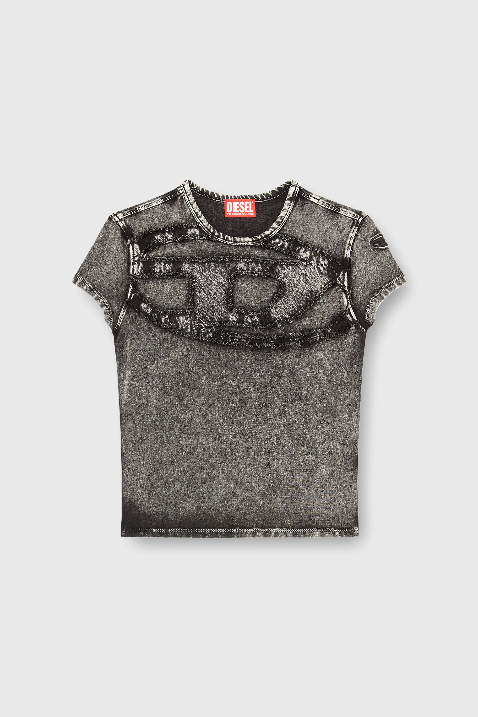 Diesel - T-MELY-CUP, Female's 半袖トップ in グレー - 2