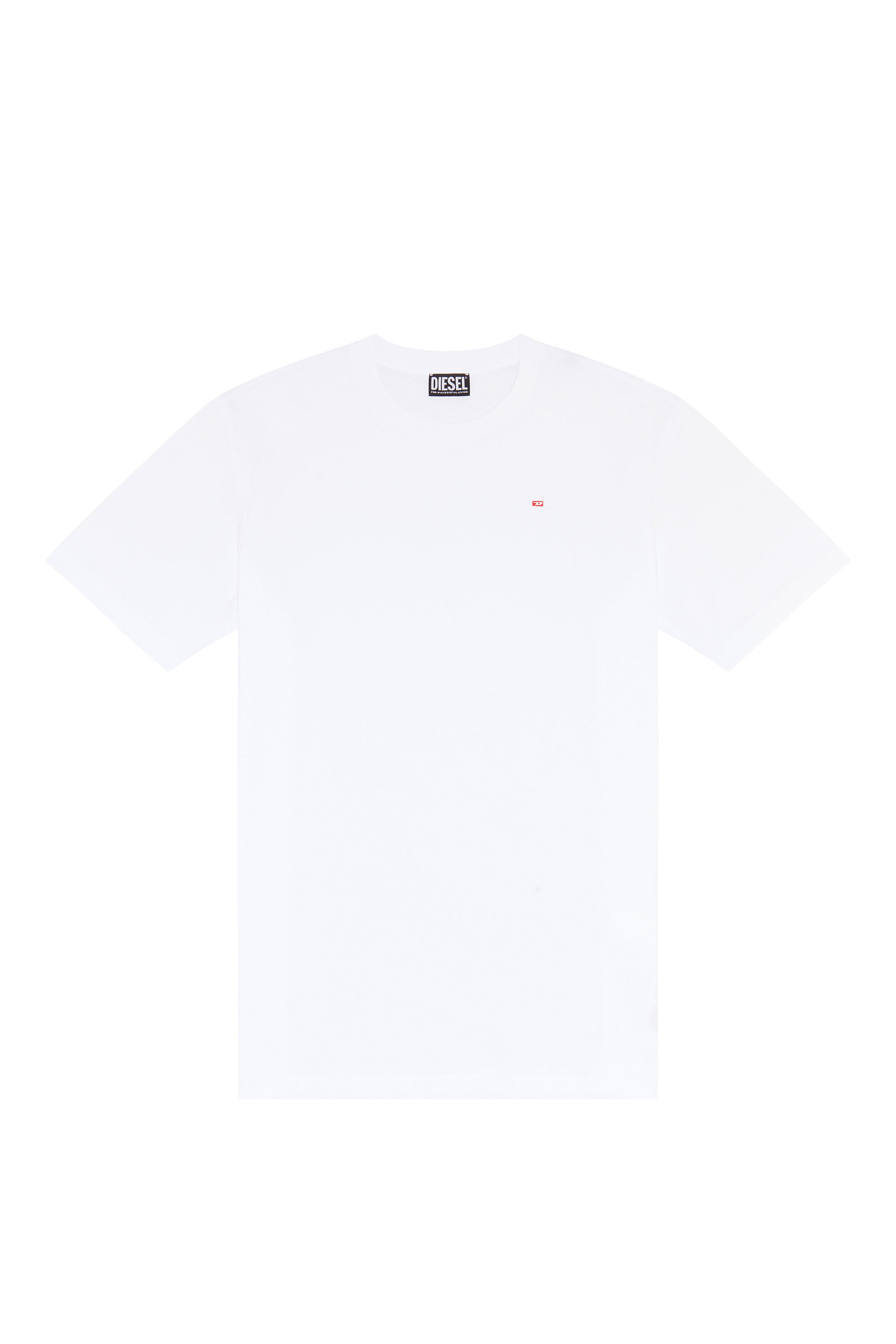 Diesel - T-JUST-MICRODIV, Male's Tシャツ ロゴ ワンポイント in ホワイト - 2