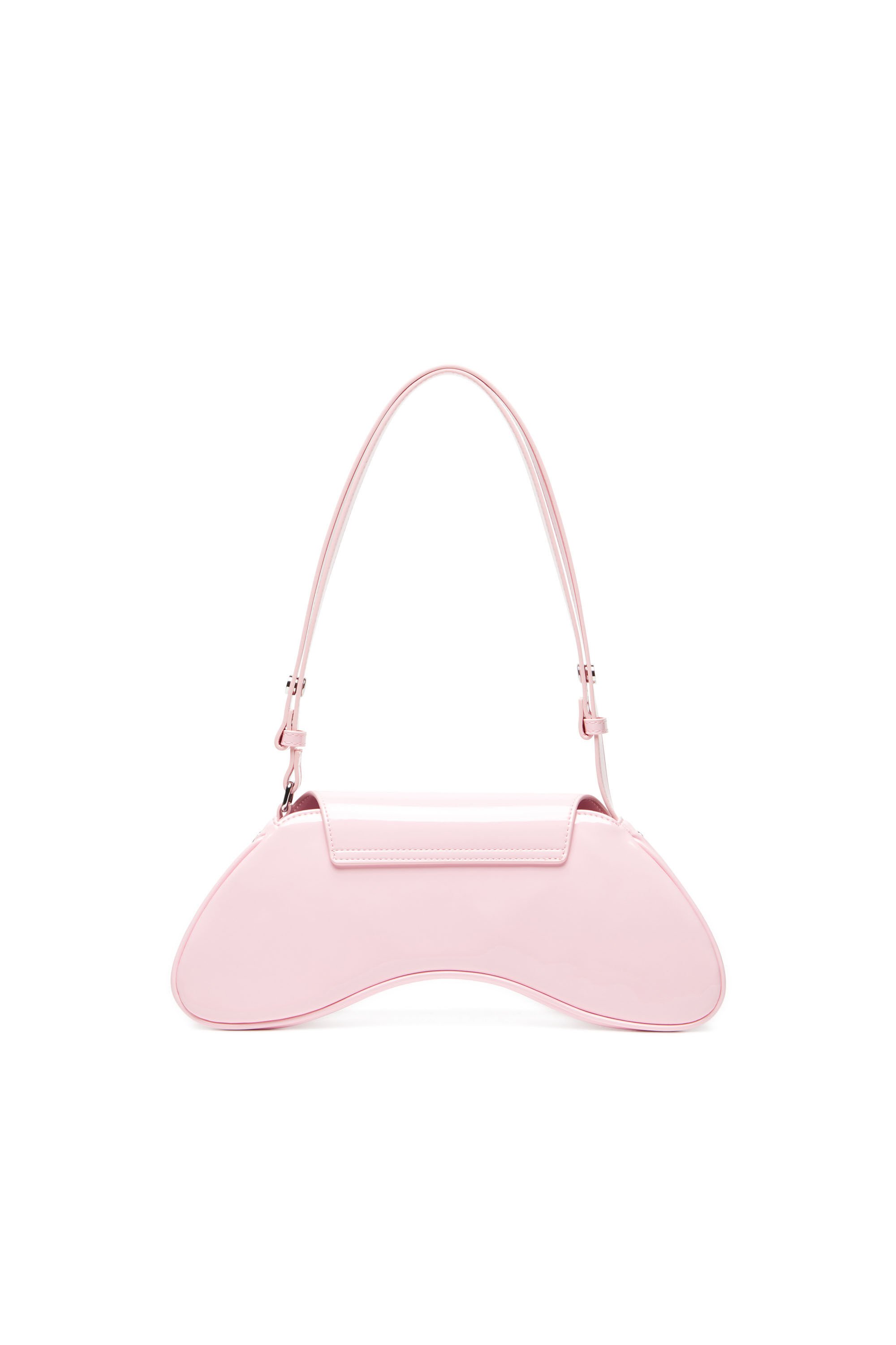 Diesel - PLAY CROSSBODY, Female's Play-Crossbody bag in glossy PU in ピンク / ホワイト - 3