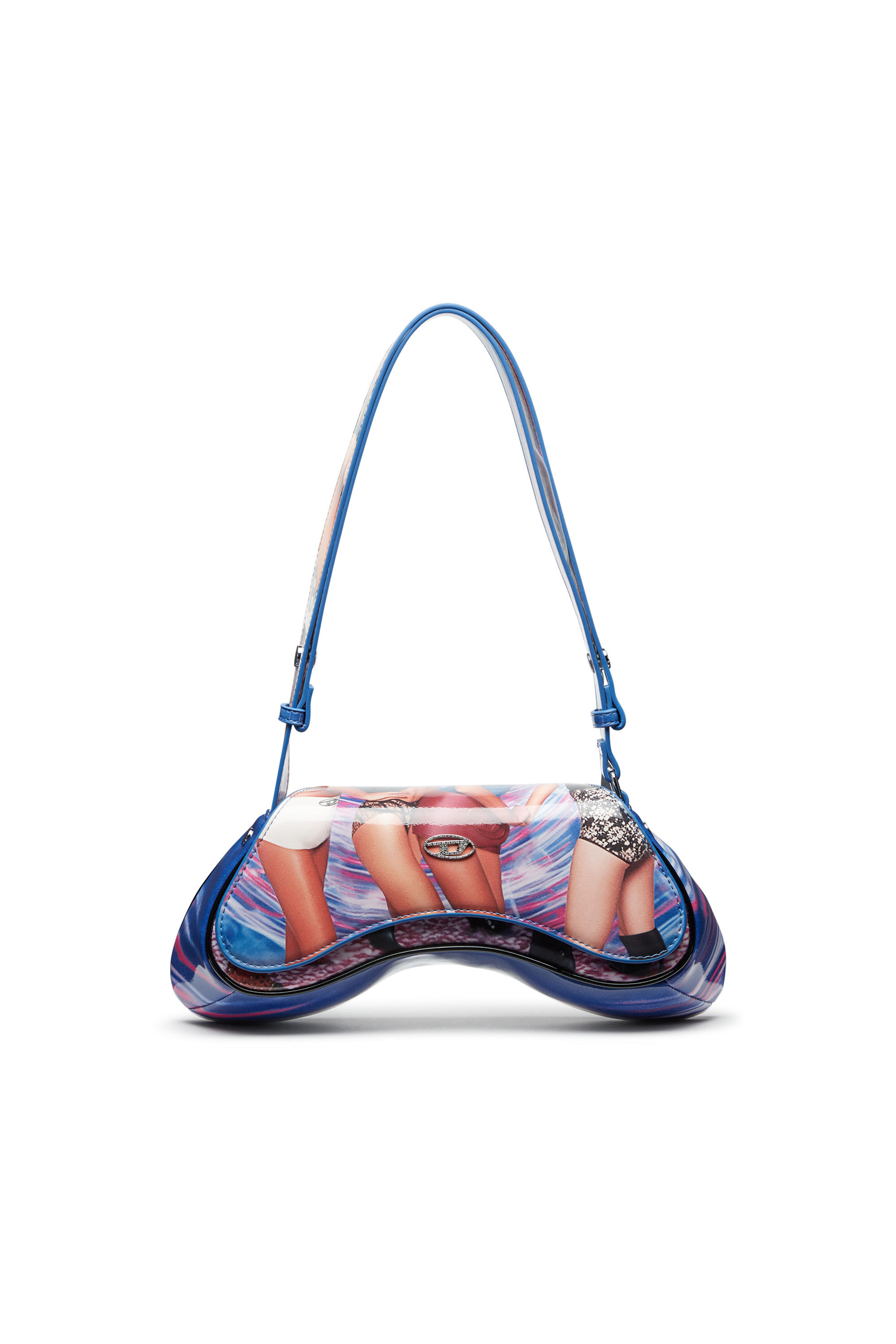 PLAY CROSSBODY Play-Shoulder bag in poster-print PU｜ブルー｜ウィメンズ｜DIESEL