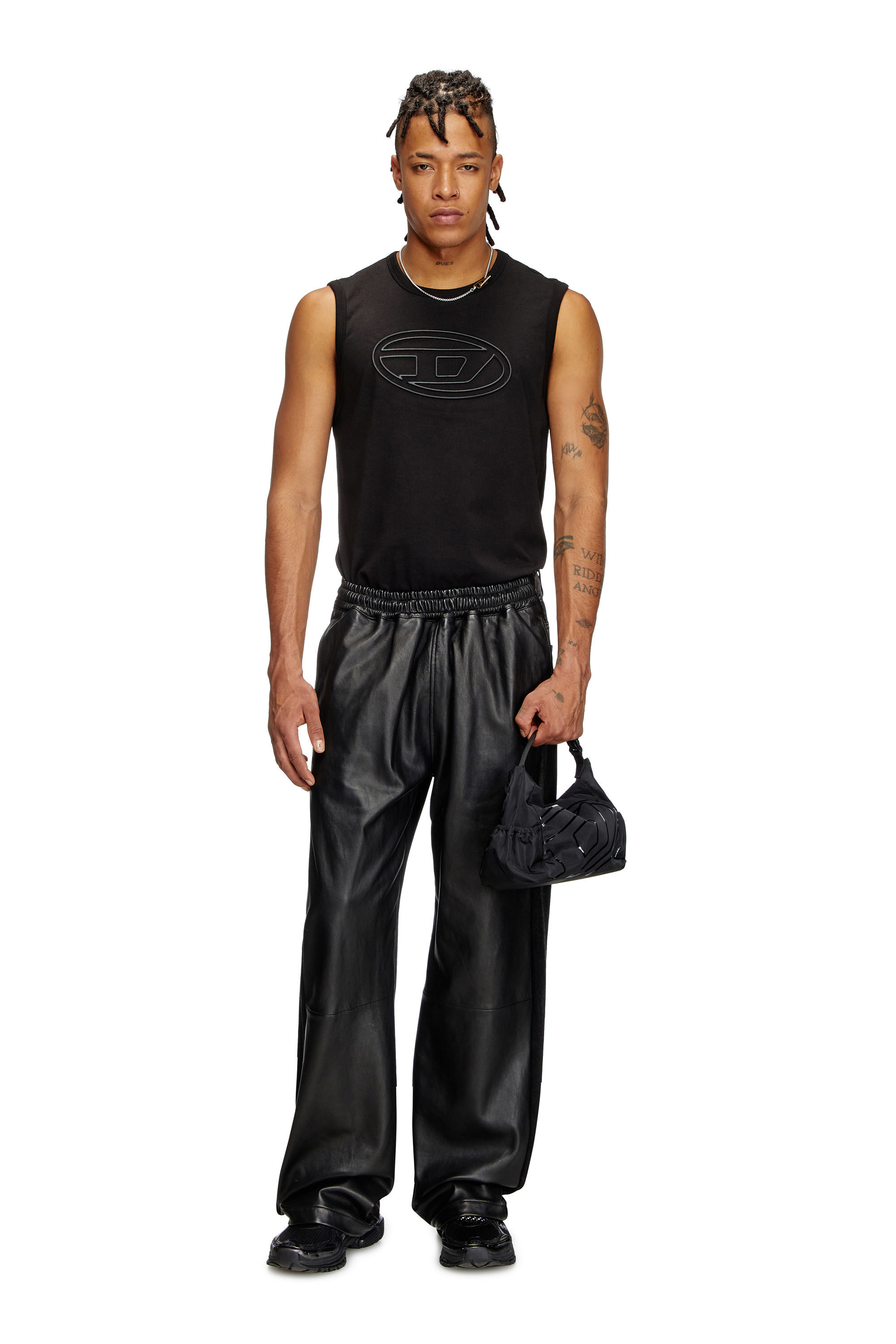 DIESEL t-bisco-bigoval コットンジャージー タンクトップ DIESEL t-bisco-bigoval コットンジャージー タンクトップ