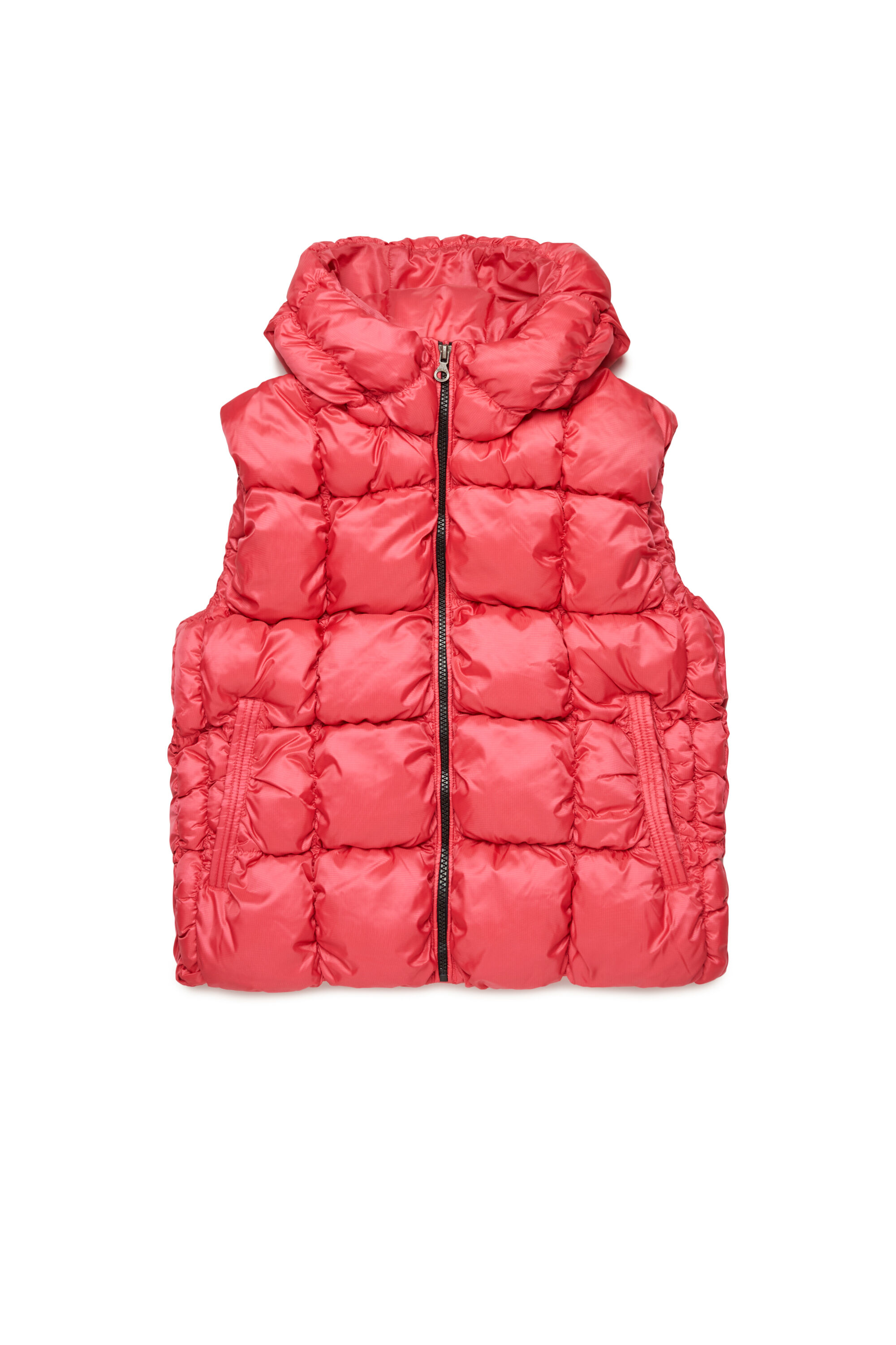 JRAMBO Puffer vest with checked quilting｜ピンク｜ガールズ｜DIESEL