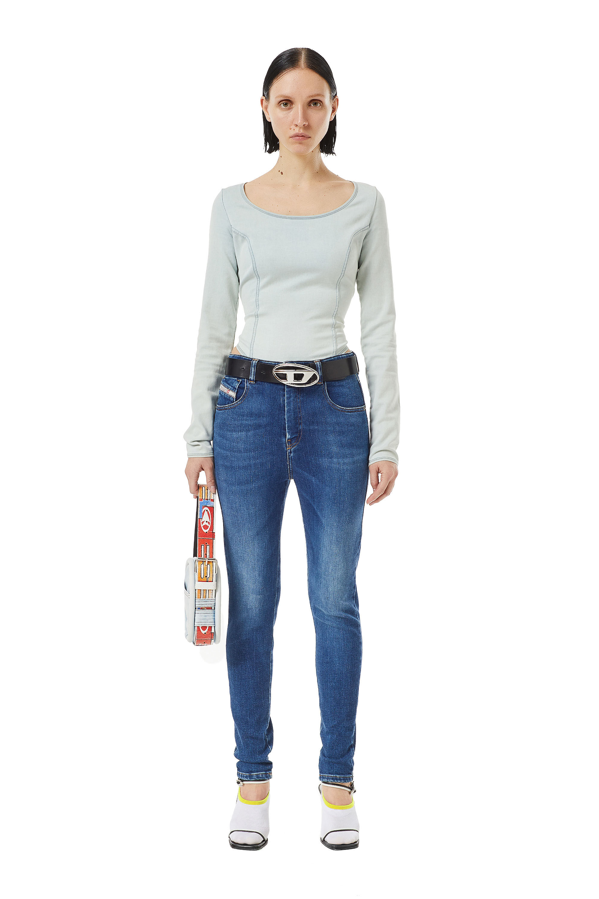Diesel - Super skinny Jeans 1984 Slandy-High 09C21, ミディアムブルー - Image 1
