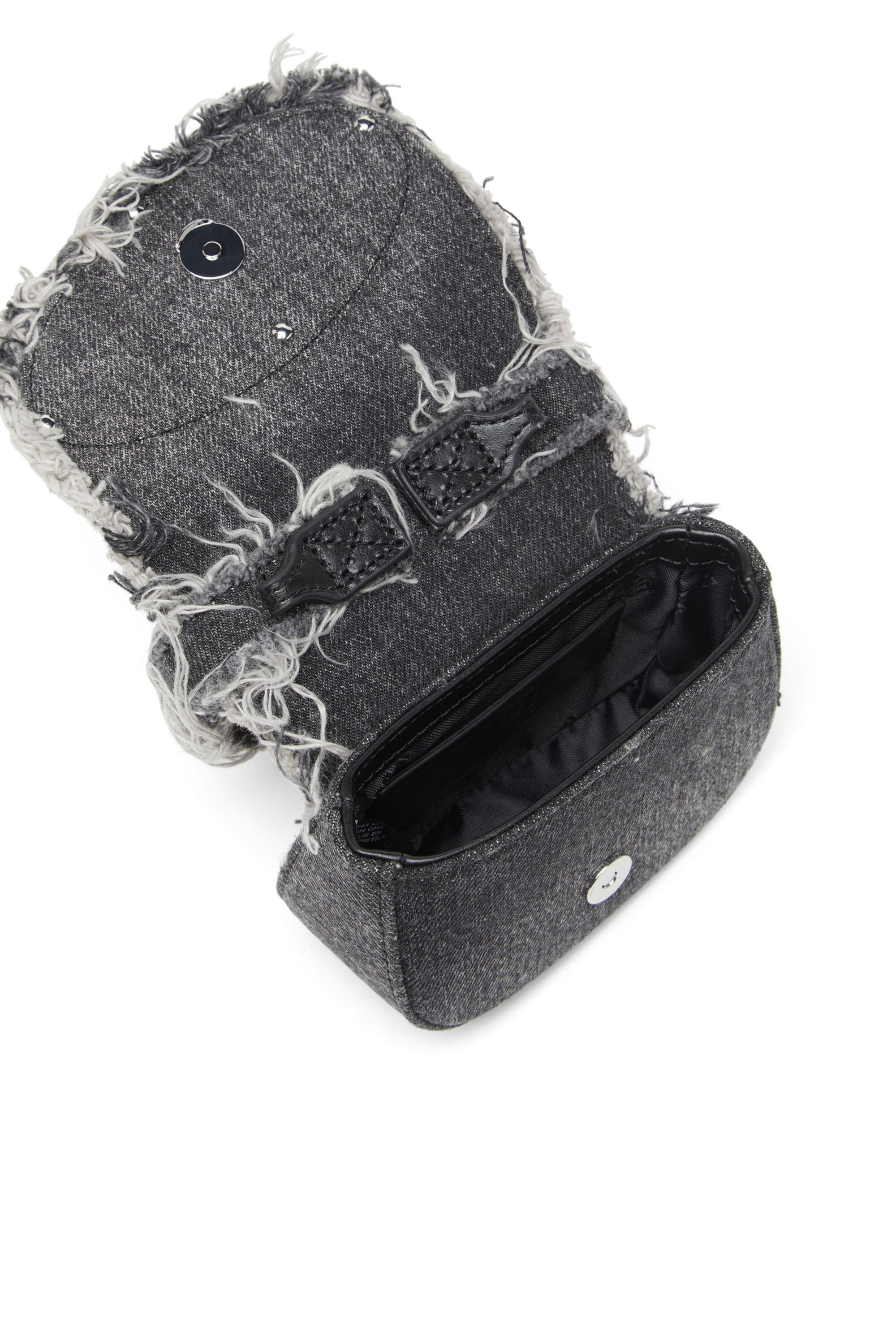 Diesel - 1DR XS, Female's 1DR XS-Iconic mini bag in denim and crystals in ブラック - 5
