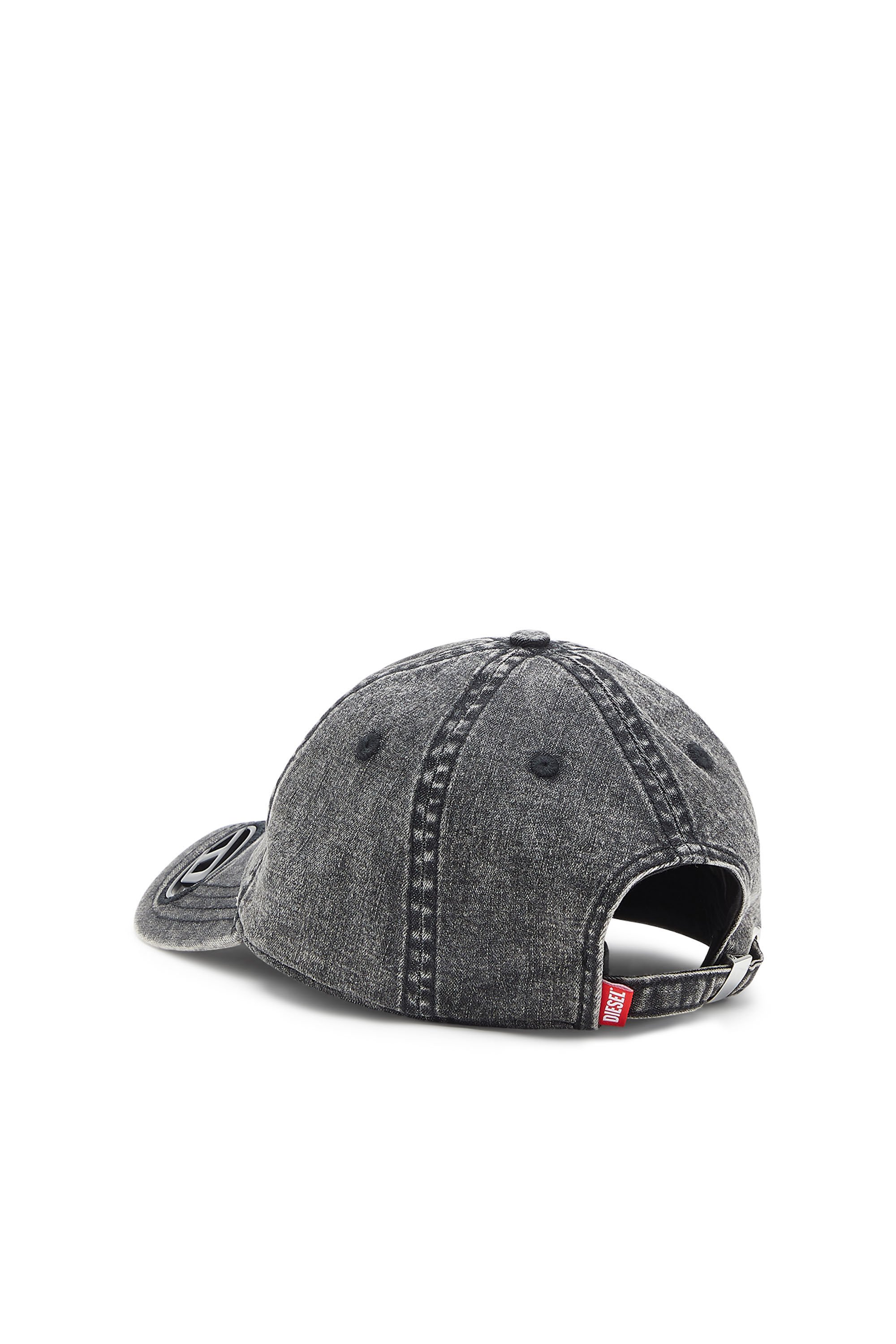 Diesel - C-AP-HOSHI, Male's Denim baseball cap with Oval D hardware in ブラック - 2