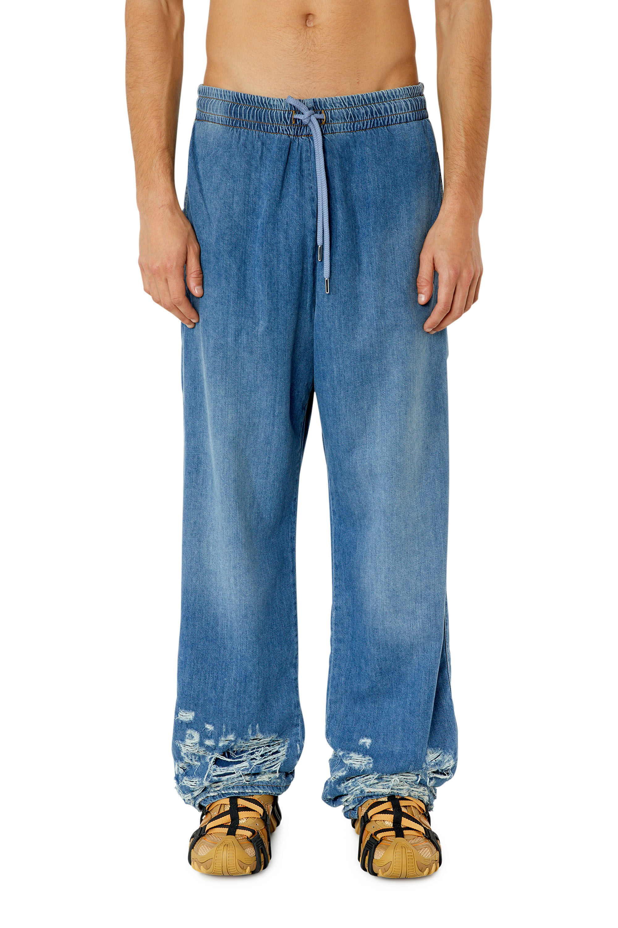 Diesel - Straight Jeans D-Martian 0EMAF, Male's 23SS デニムパンツ ルーズフィット in ライトブルー - 3