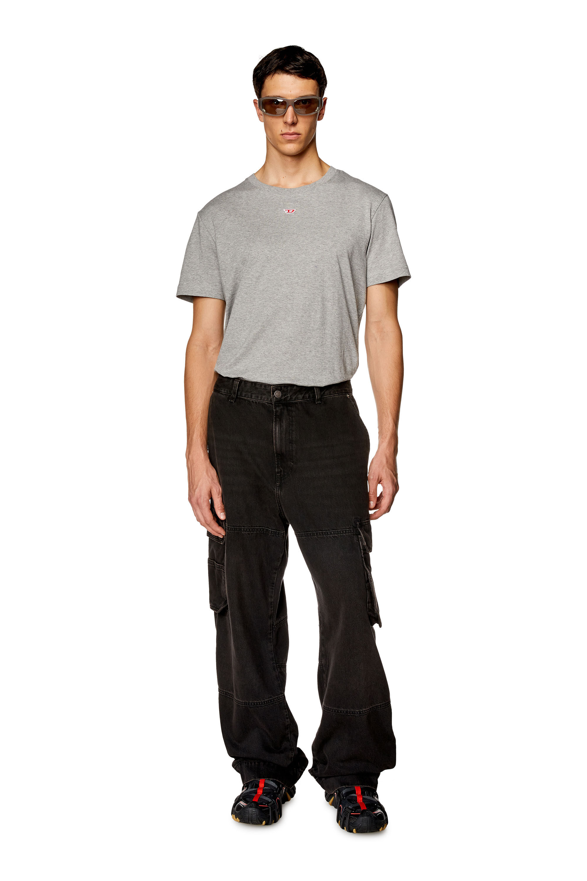 Diesel - Male's Relaxed Jeans D-Fish 0KIAG, ブラック/ダークグレー - 1