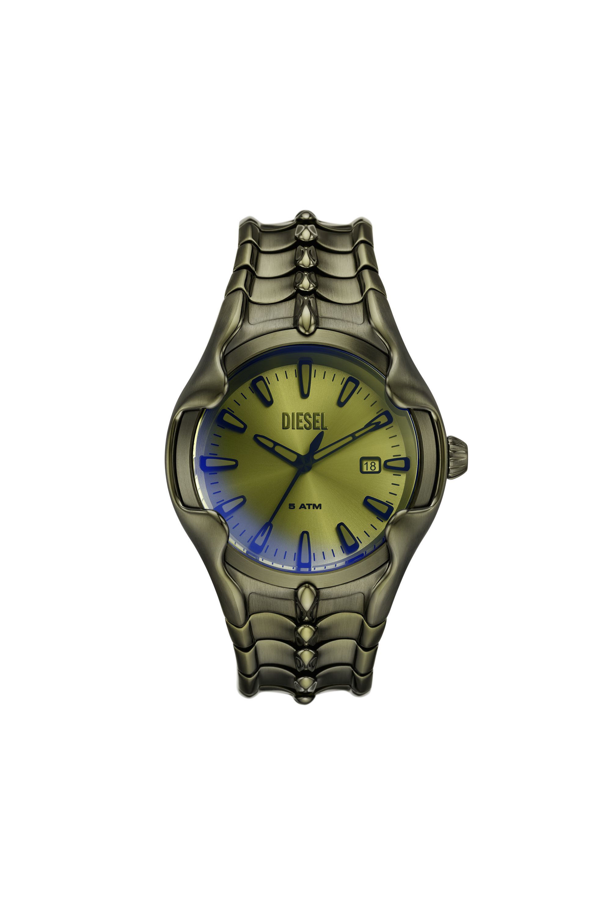 Diesel - DZ2221 WATCH, Male's Vert Three-Hand Date Green Stainless Steel Watch in グリーン - 1