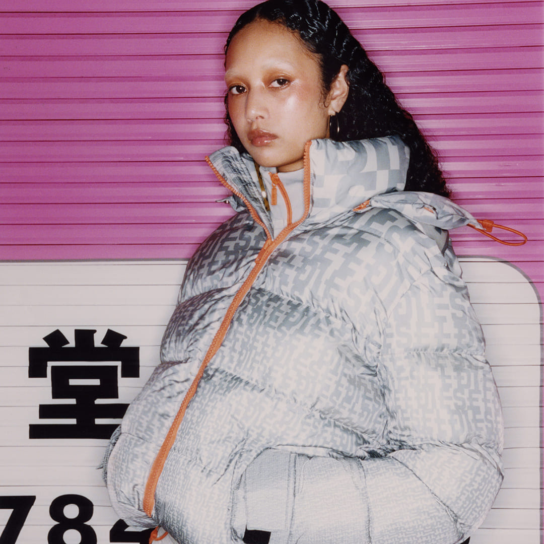 woman winter puffer