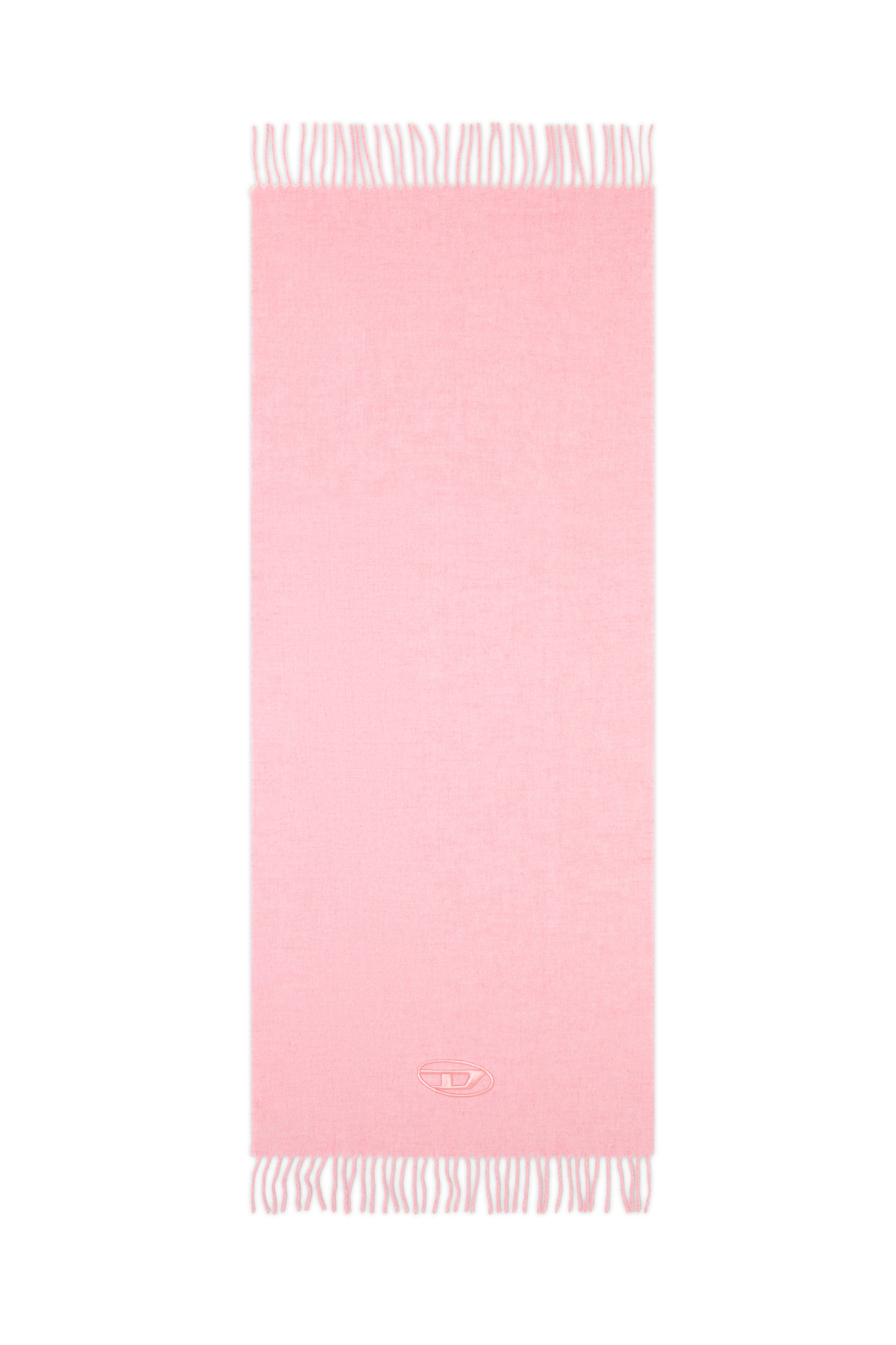 Diesel - S-IMON-D, Male's Wool-blend scarf with Oval D logo in ピンク / ホワイト - 2