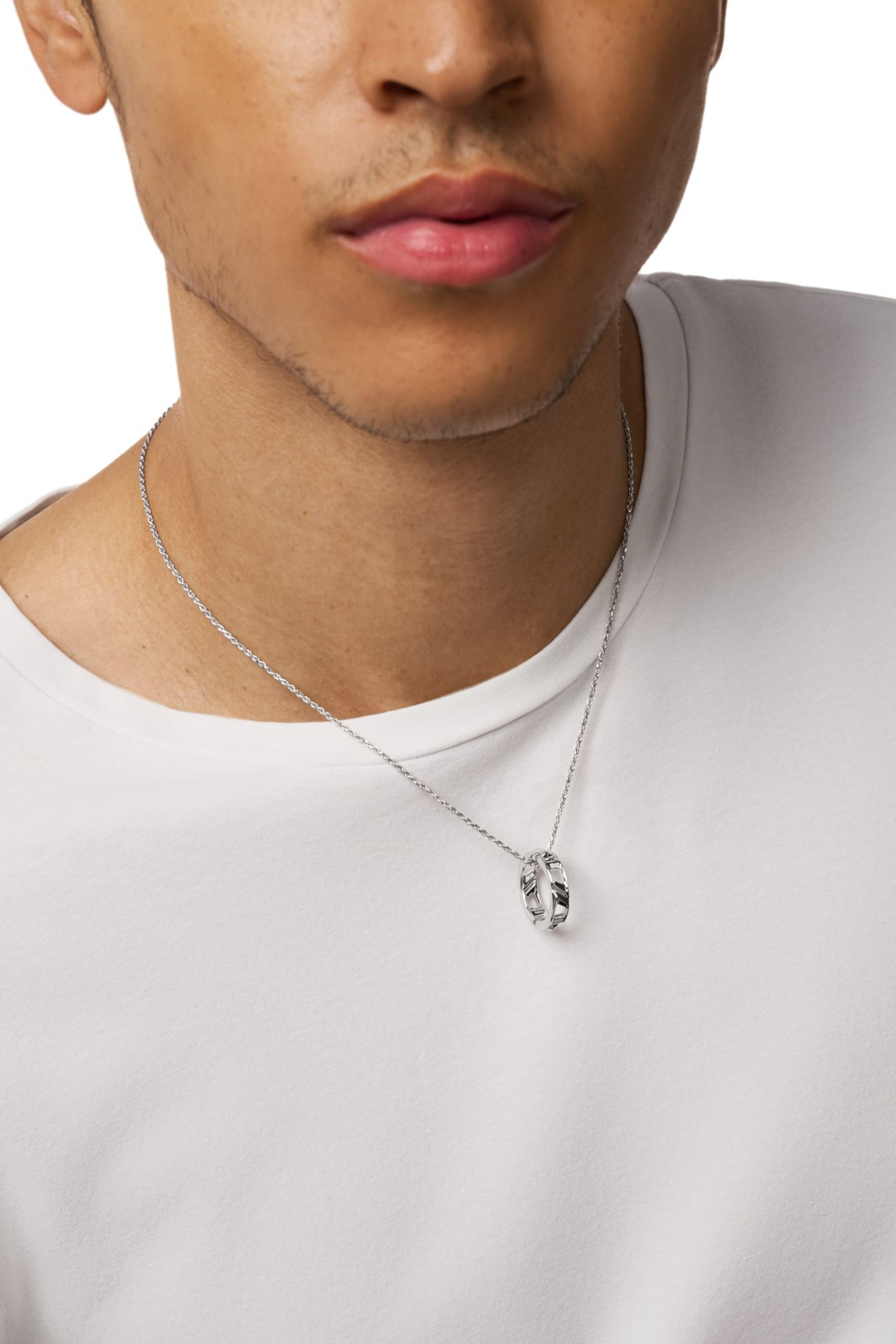 Diesel - DL1367040 STERLING SILVER JEWEL, Unisex's Sterling silver pendant necklace in シルバー - 4