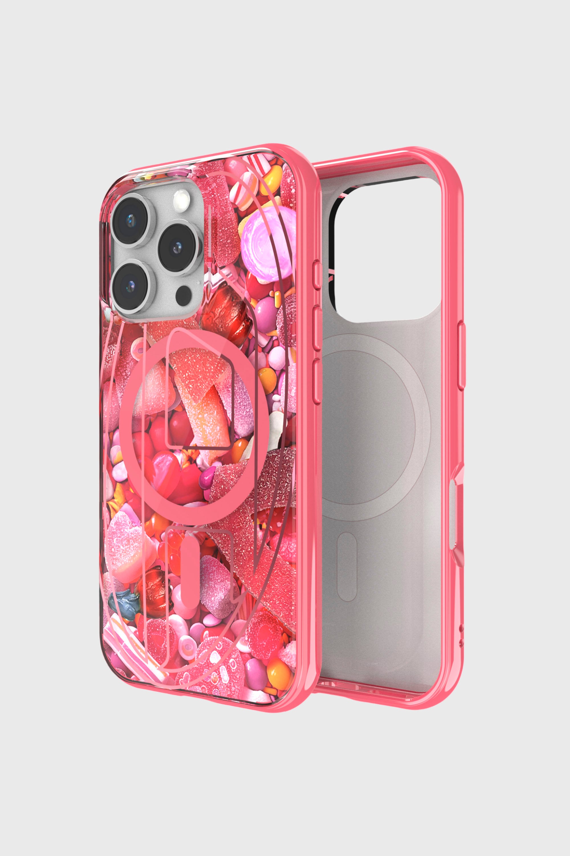 Diesel - 60250 AOP CASE, Unisex's Oval D Case with Magsafe iPhone 16 Pro in ピンク / ホワイト - 1