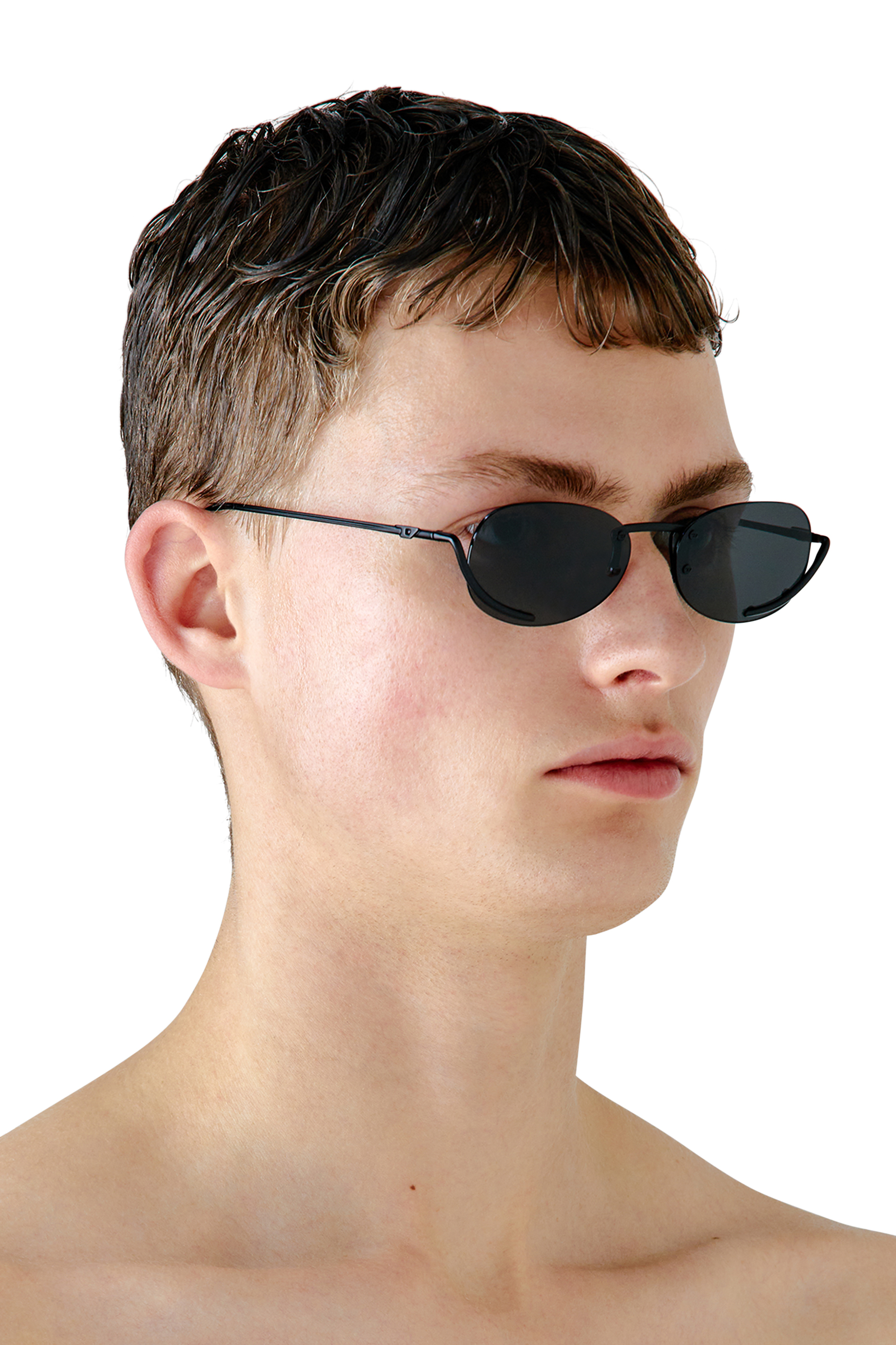 Diesel - 0DL1004, Unisex's Oval sunglasses in ブラック - 5