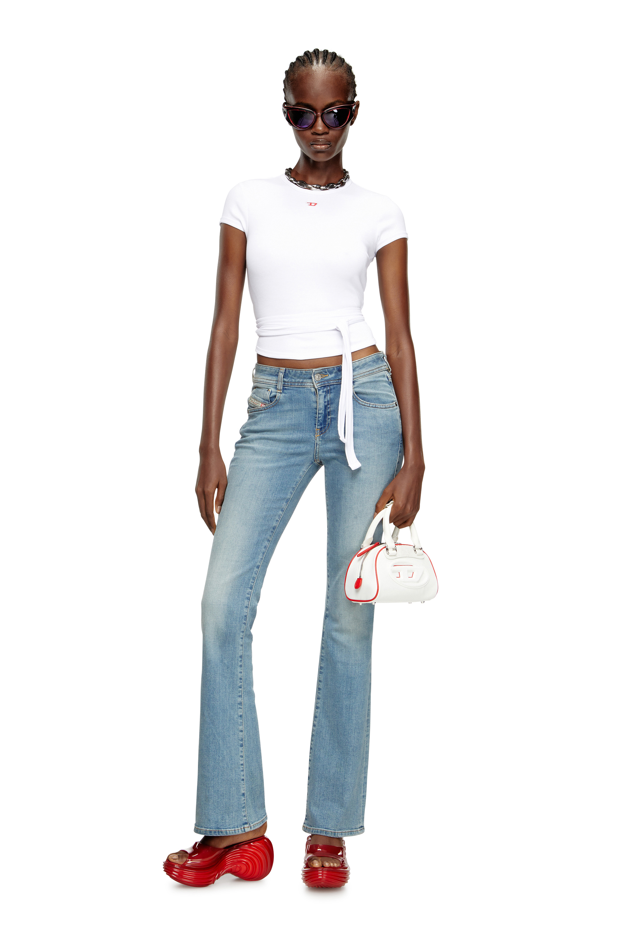 Diesel - MELISSA QUANTUM PLATFORM, Female's Platform mule in Melflex® in レッド - 2