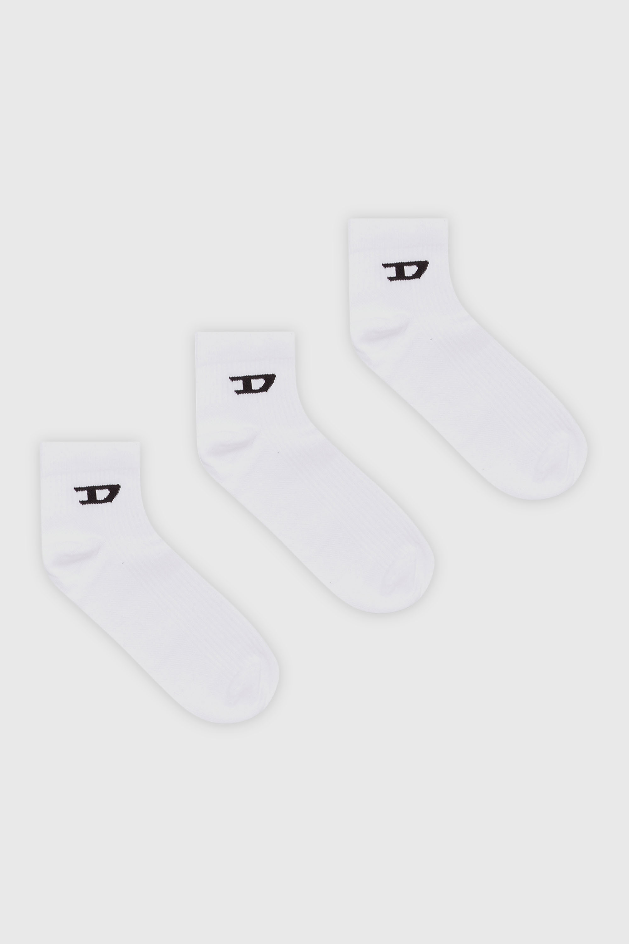 Diesel - SKM-D-ANKLE -9, Male's アンクルソックス3足セット in ホワイト - 1