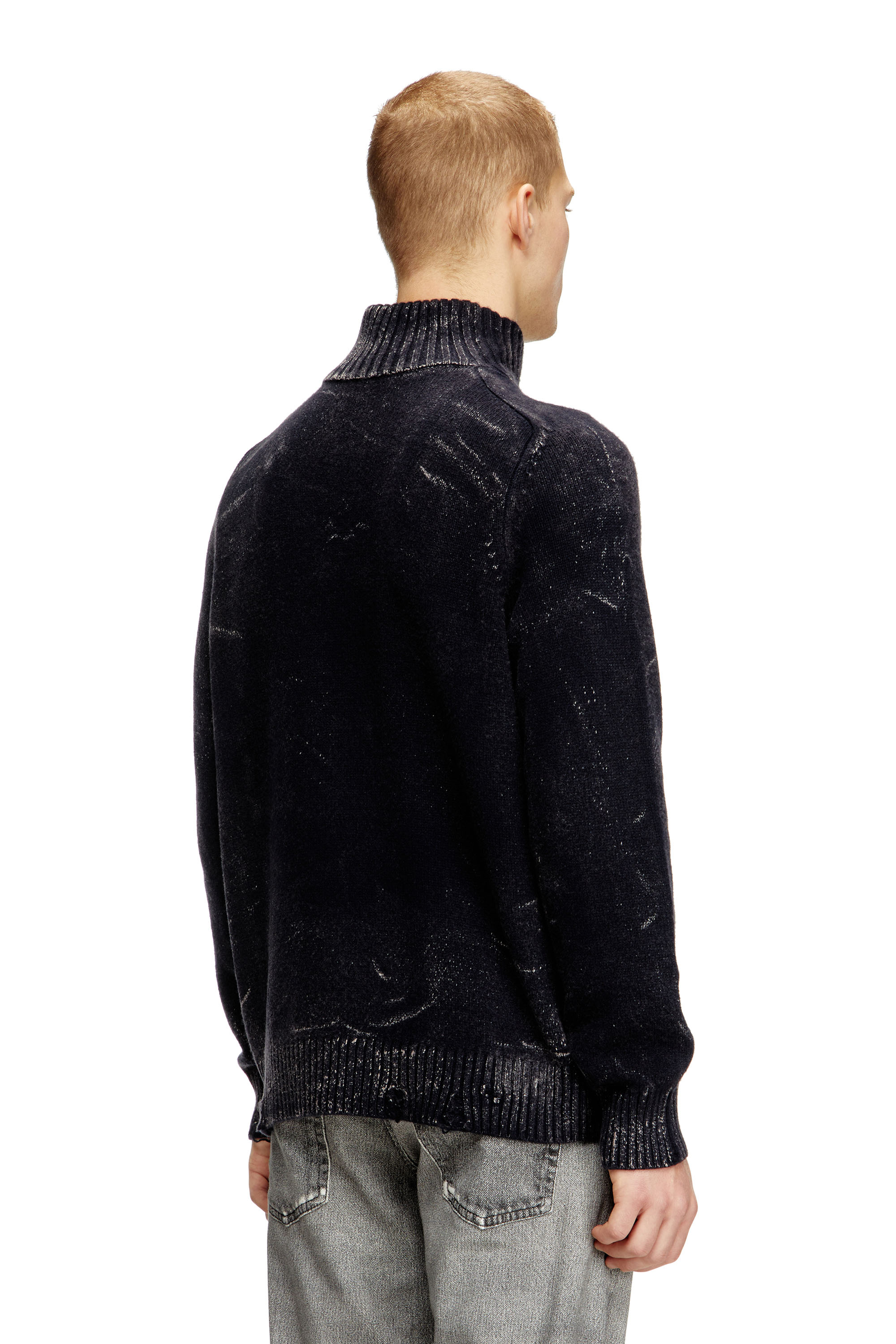 Diesel - K-MAXIME, Male's プルオーバーニット in ブラック/グレー - 4