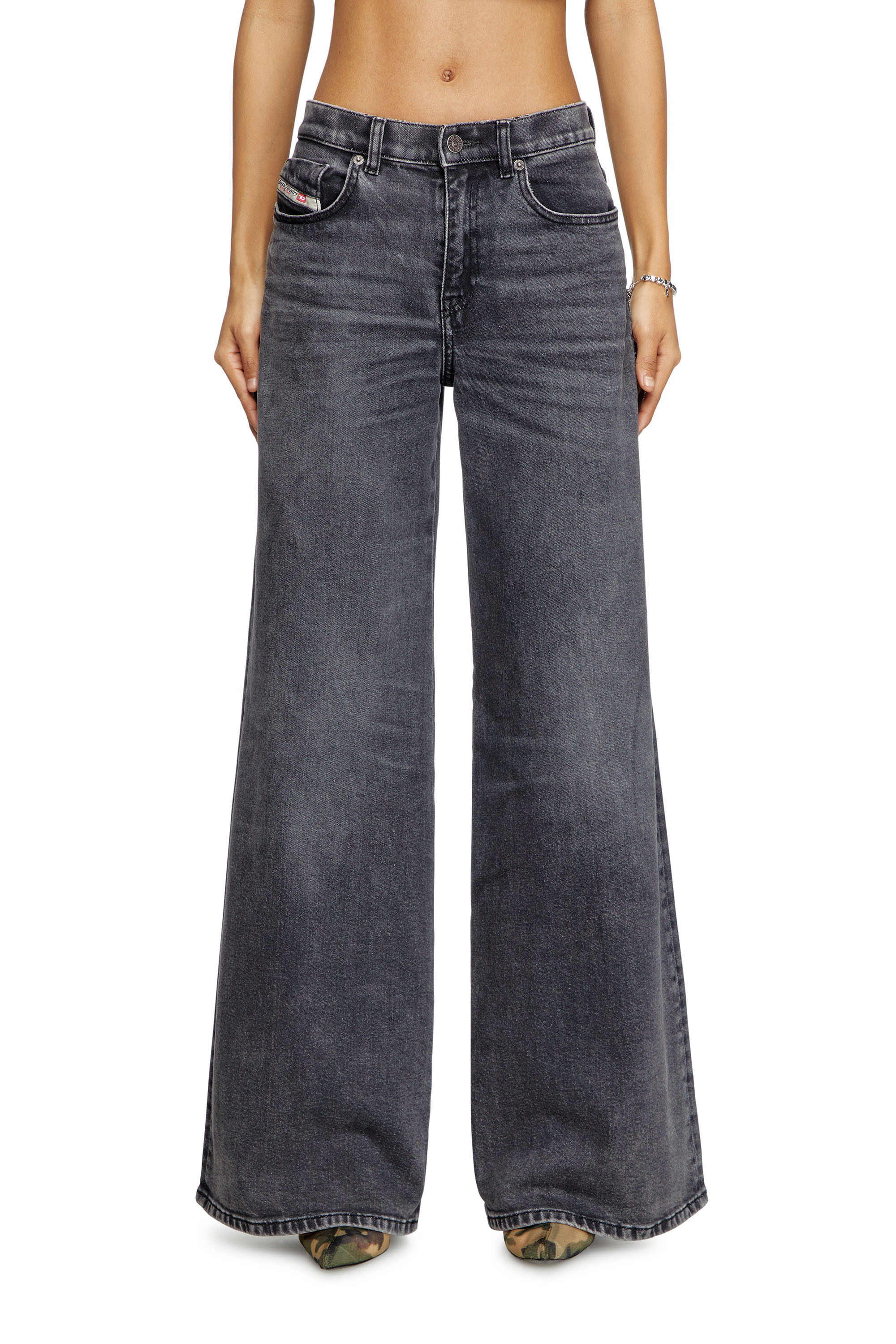 Diesel - Female's Flare Jeans 1978 D-Akemi 0CLBG, ブラック/ダークグレー - 3
