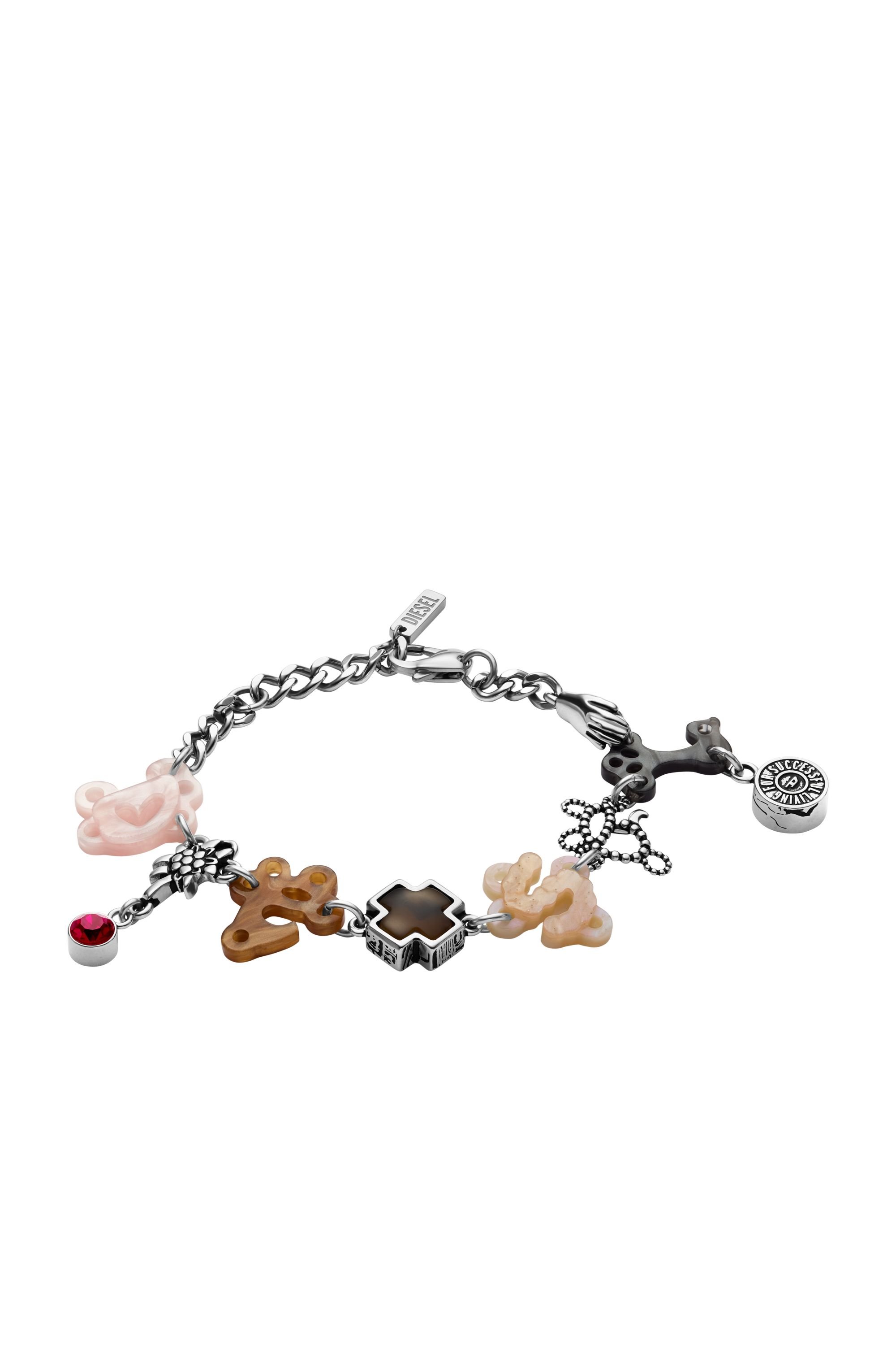 Diesel - DX1561040 JEWEL, Unisex's Stainless Steel Chain Bracelet in マルチカラー - 1