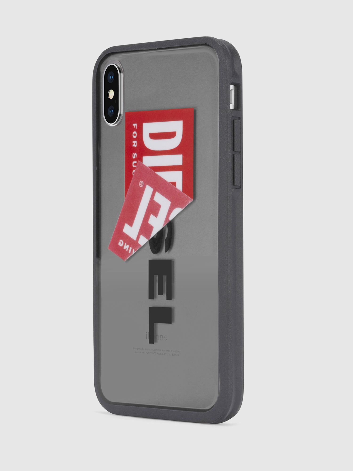 Diesel - STICKER IPHONE X CASE, Unisex's Diesel logo transparent case, iPhone X in ブラック - 3